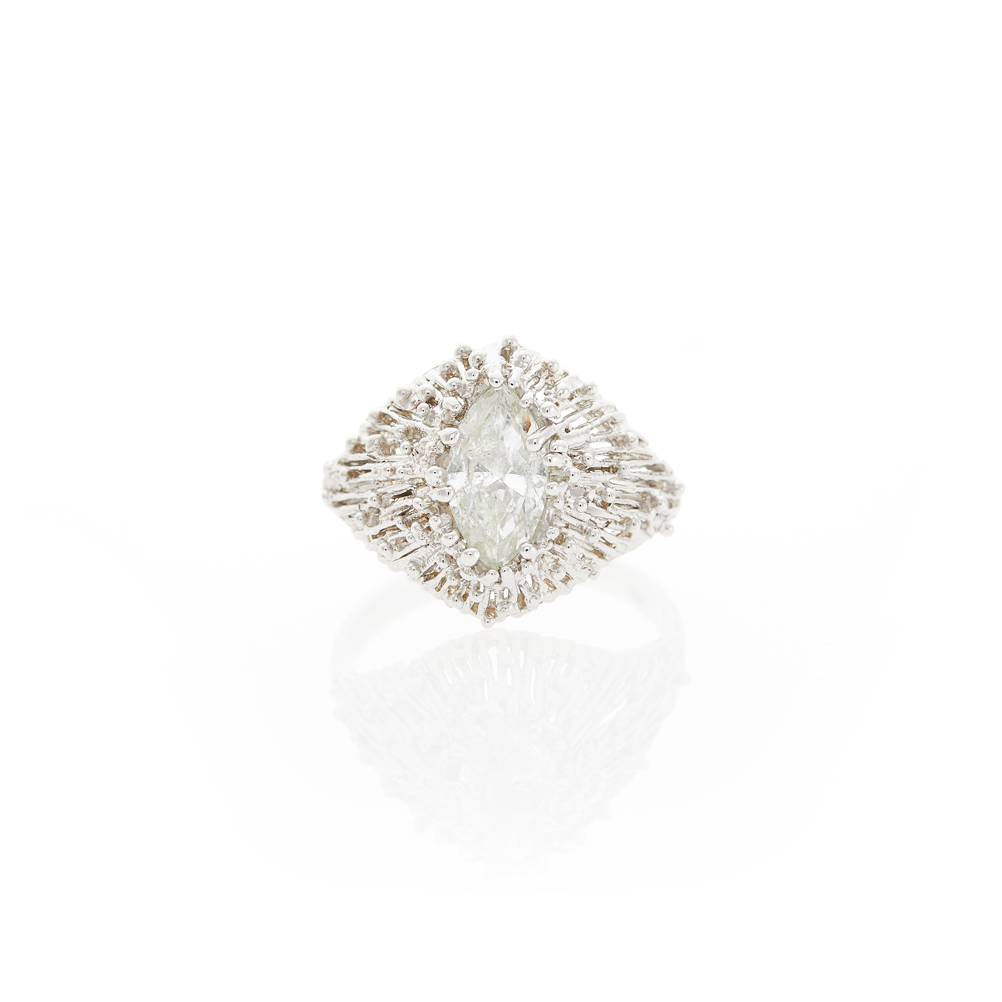 Lot image - White Gold and Diamond Ring