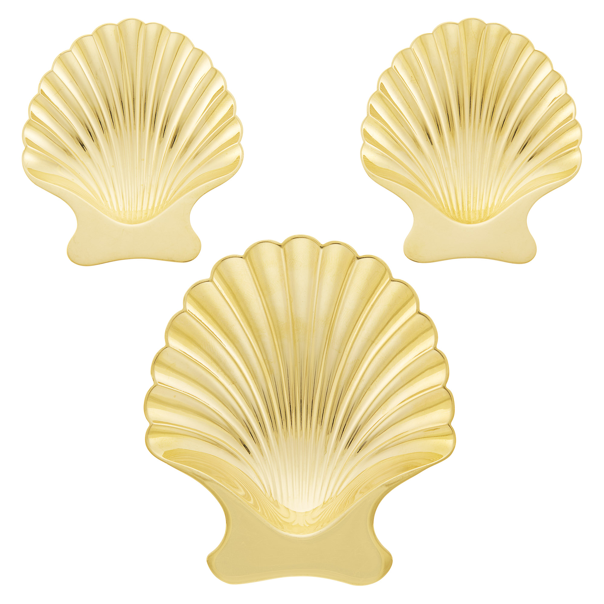 Lot image - Tiffany & Co. Three Gold Shell Dishes