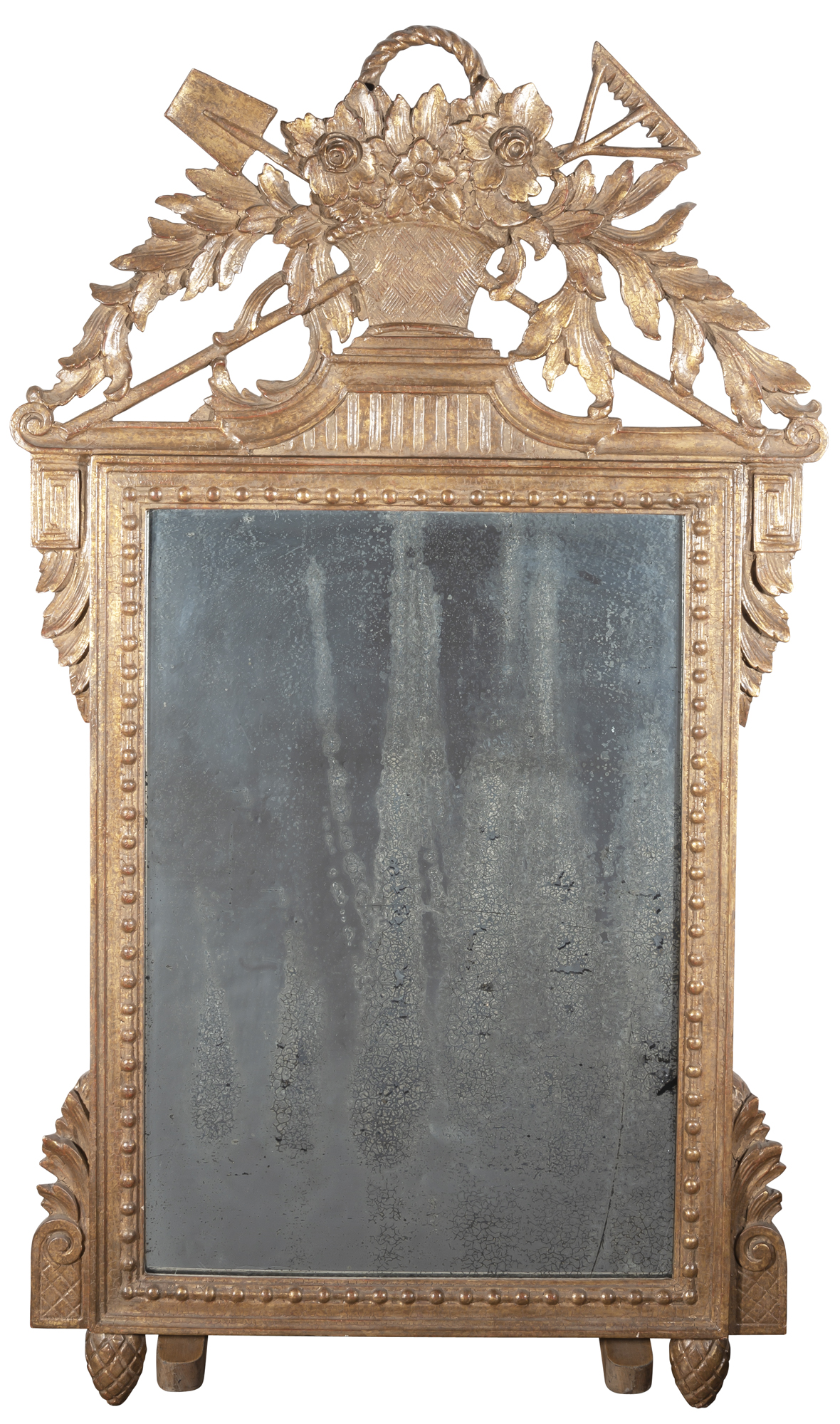 Lot image - Louis XVI Style Giltwood Pier Mirror