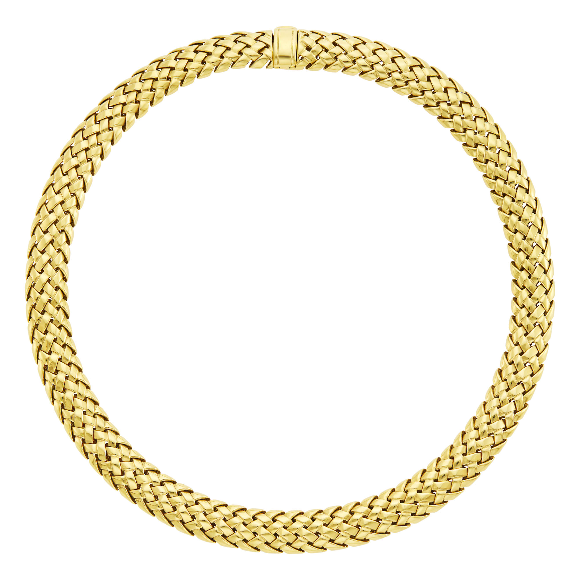Lot image - Tiffany & Co. Gold Vannerie Necklace
