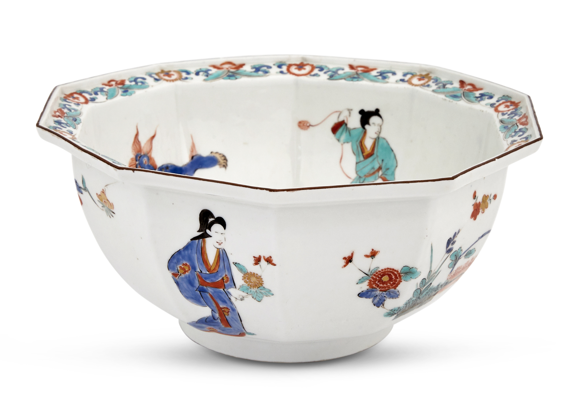 Lot image - Meissen Porcelain Kakiemon Decagonal Bowl