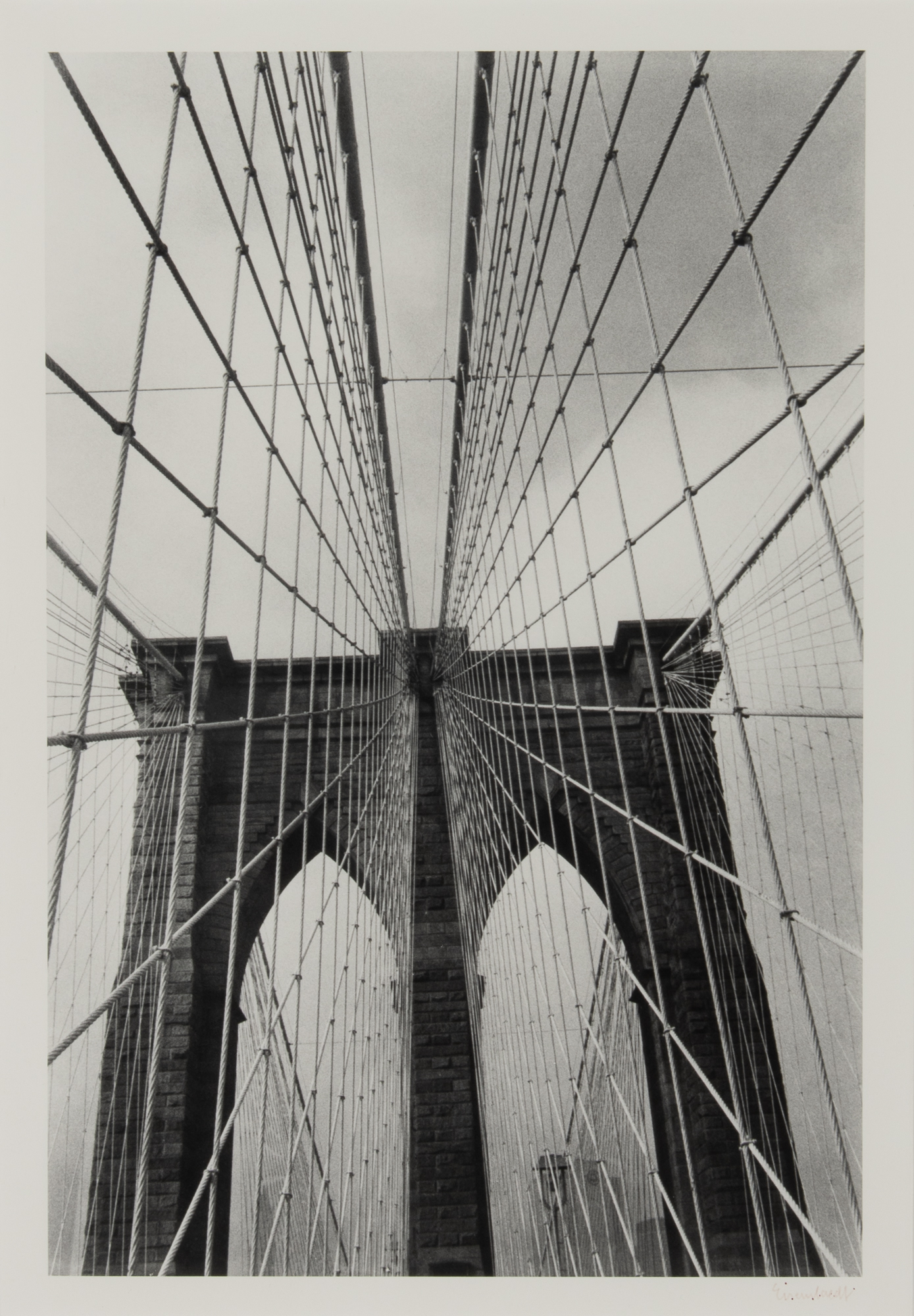 Lot image - EISENSTAEDT, ALFRED (1898-1995)  Alfred Eisenstaedts Brooklyn Bridge. Photographed for its 100th Anniversary.