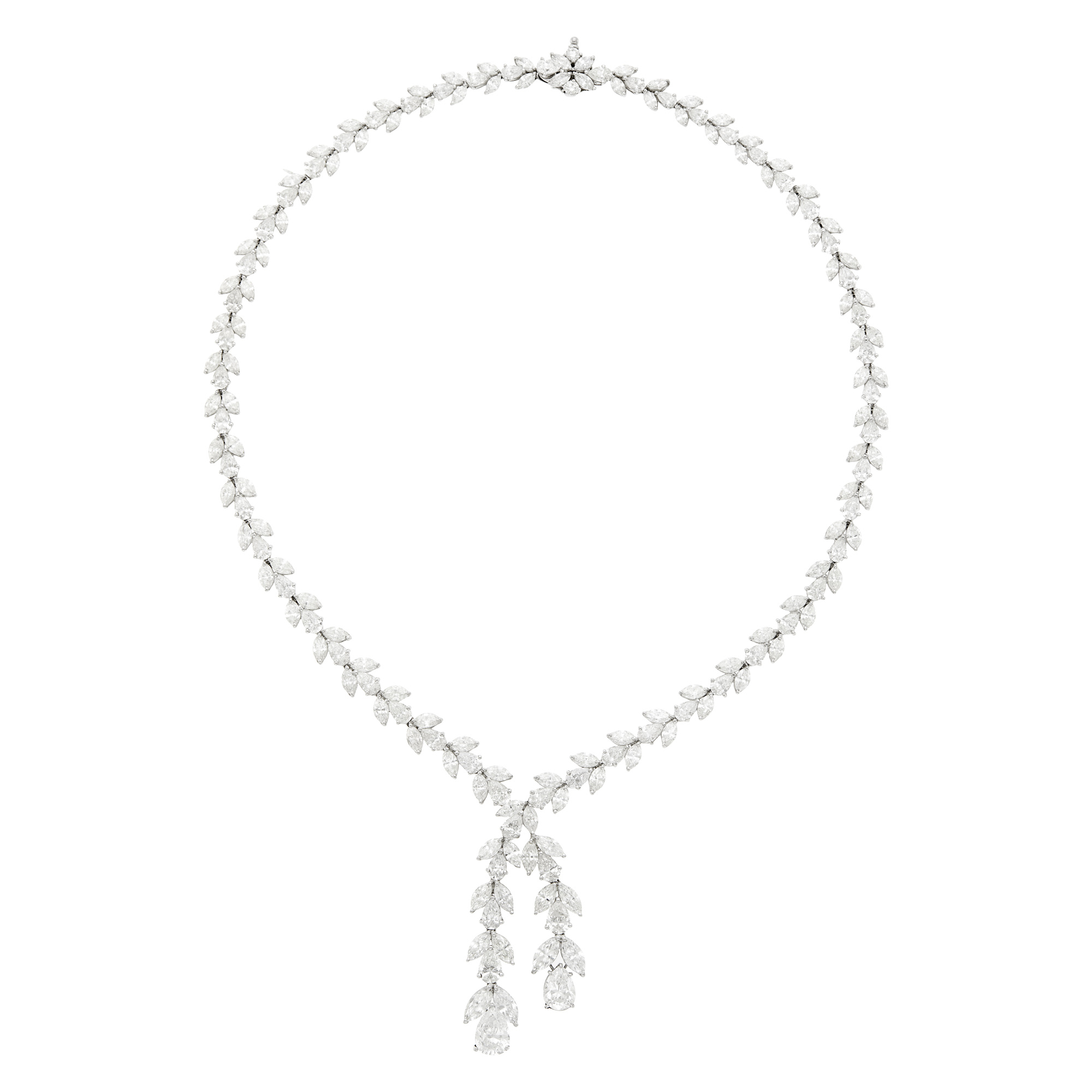 Lot image - Platinum and Diamond Necklace