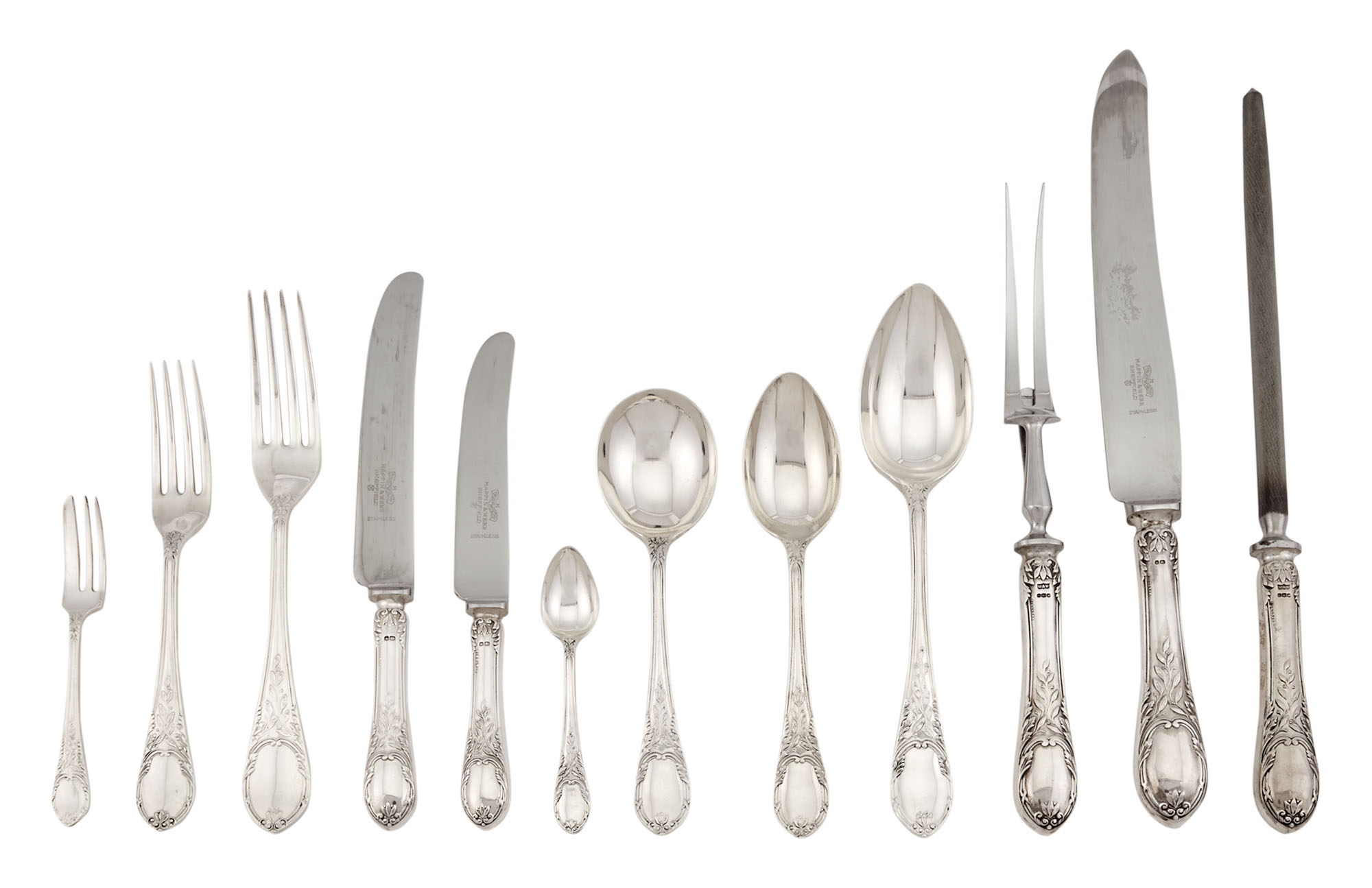 Lot image - Elizabeth II Sterling Silver Laurel & Ribbon