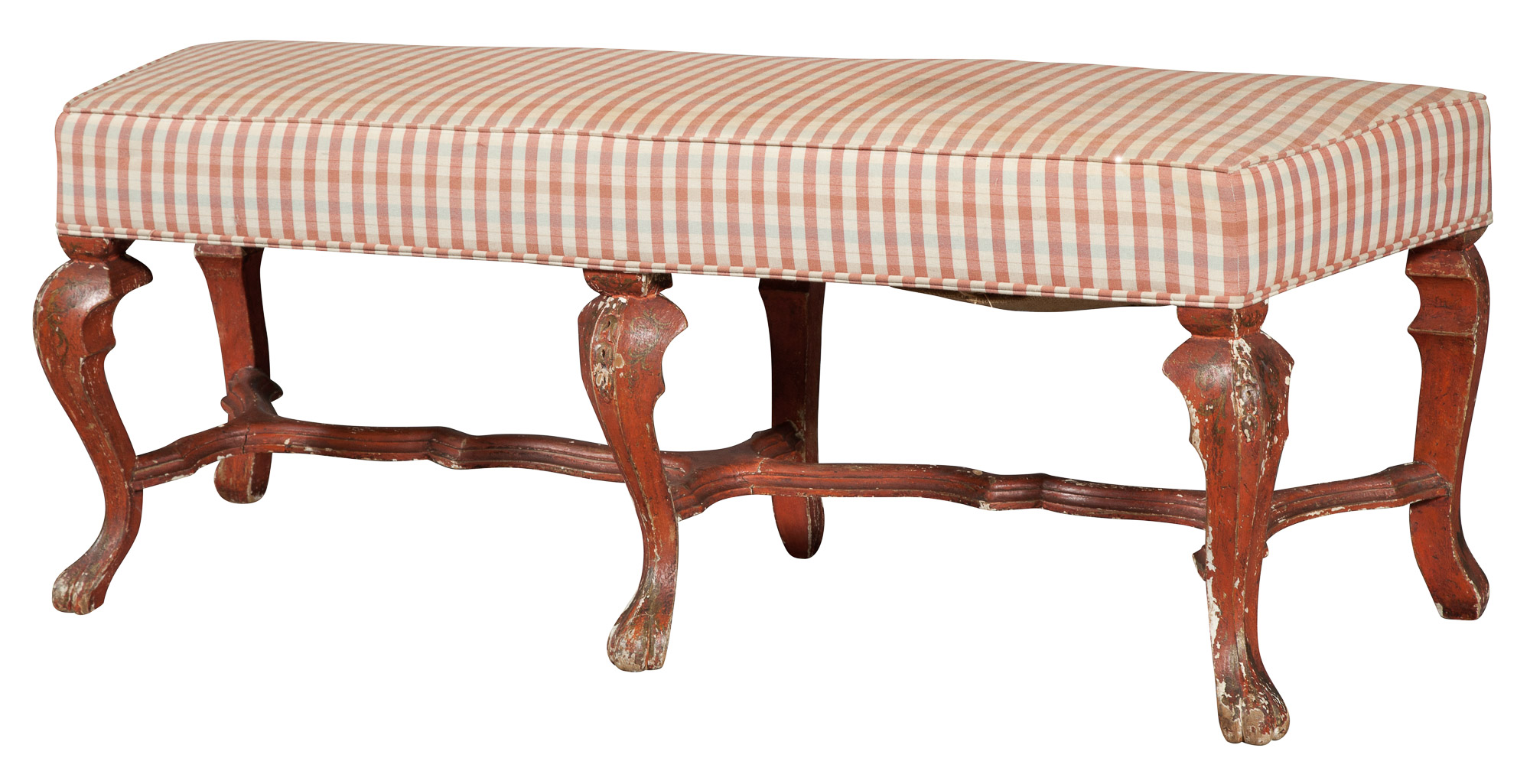 Lot image - Italian Rococo Style Painted Bench