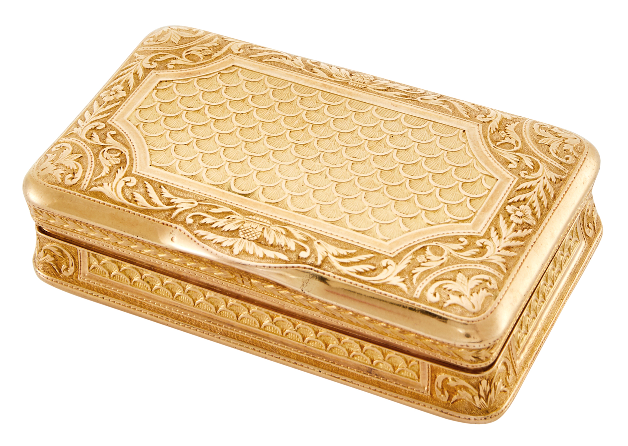 Lot image - French 18Kt Gold Snuff Box