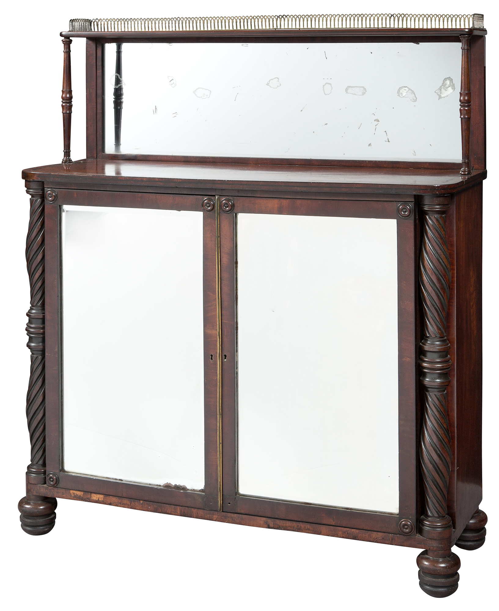 Lot image - Regency Inlaid Mahogany Chiffonier