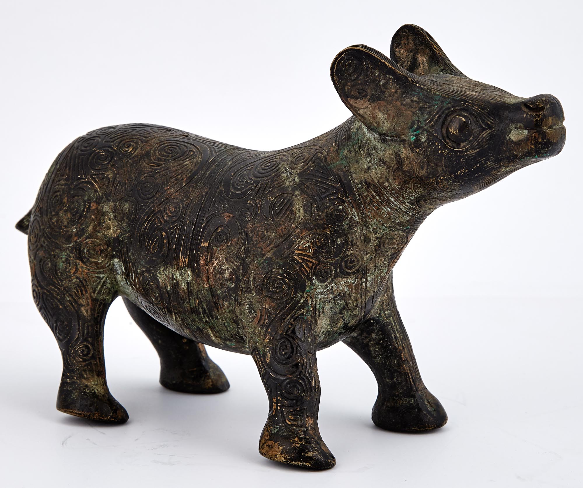 Lot image - Chinese Archaic Style Bronze Tapir