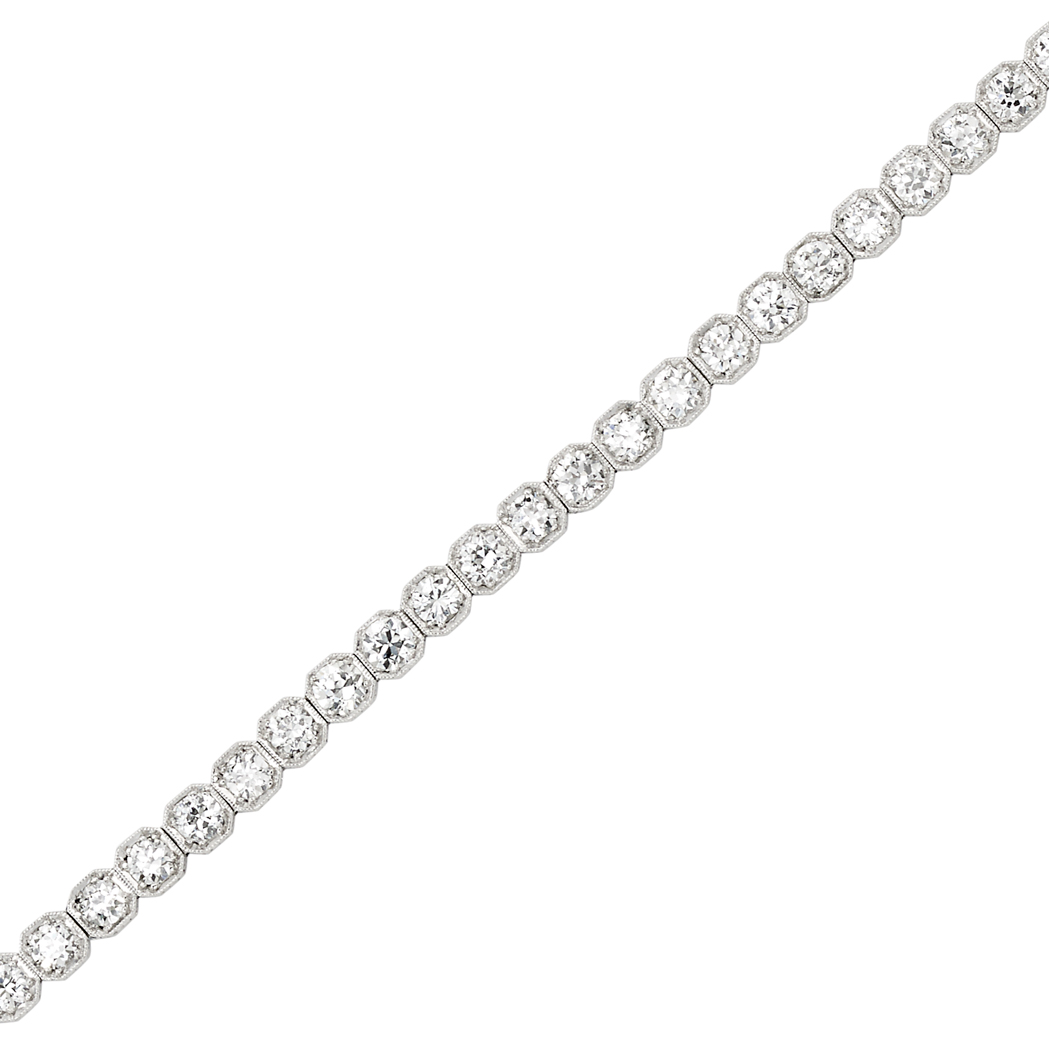 Lot image - Platinum and Diamond Bracelet