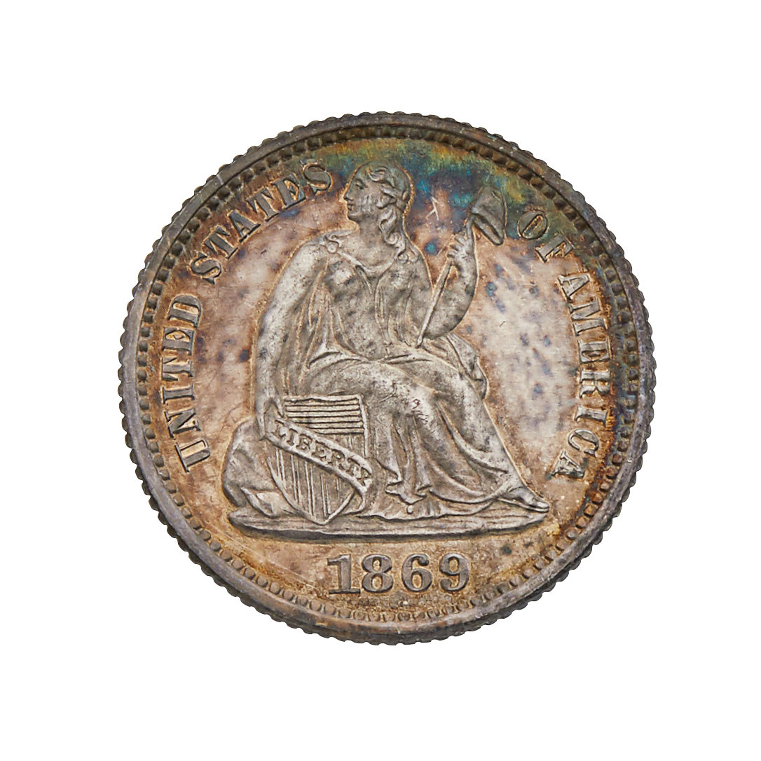 Lot image - United States 1869 Half Dime Proof