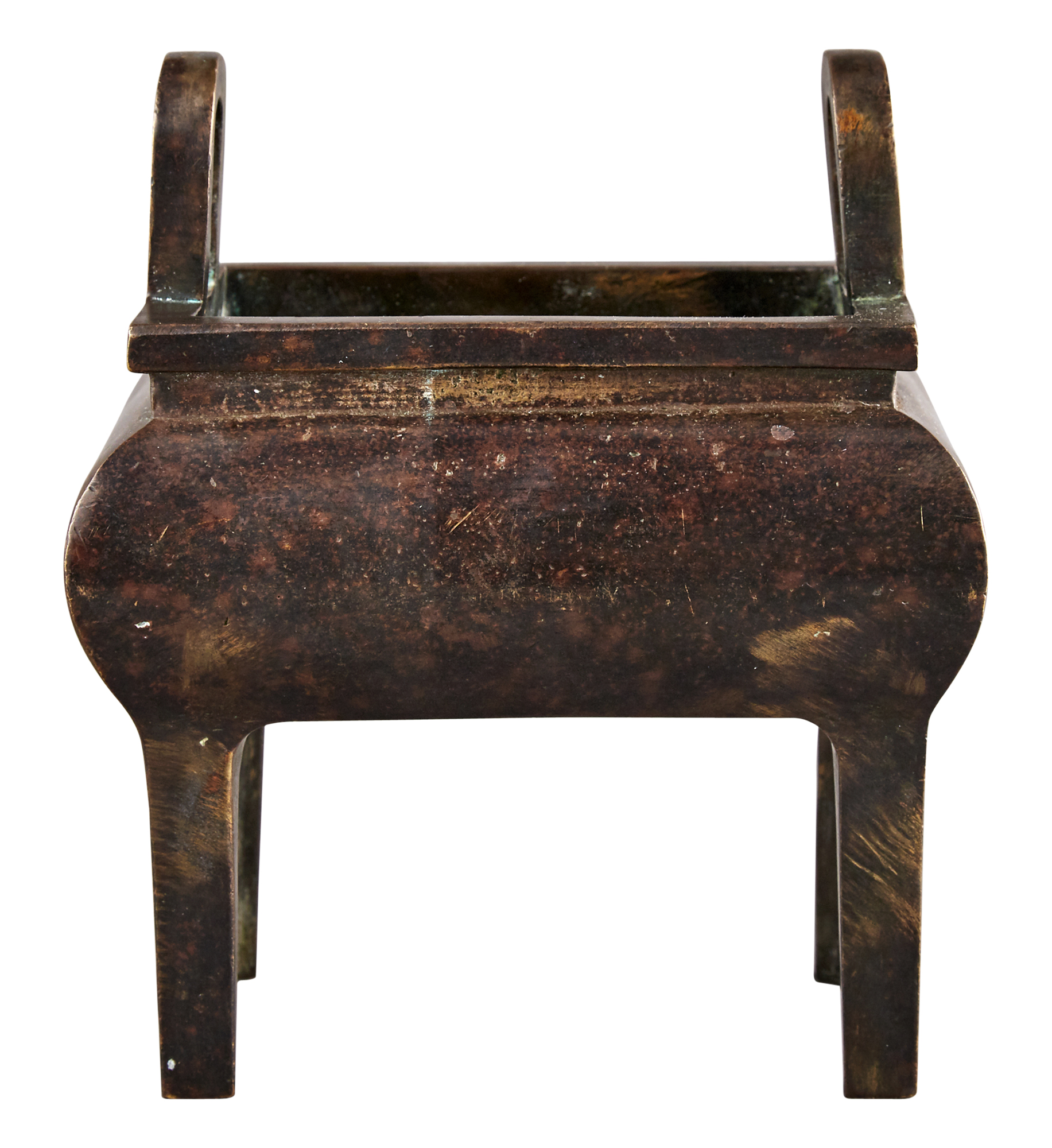 Lot image - A Chinese Bronze Ding-Form Censer