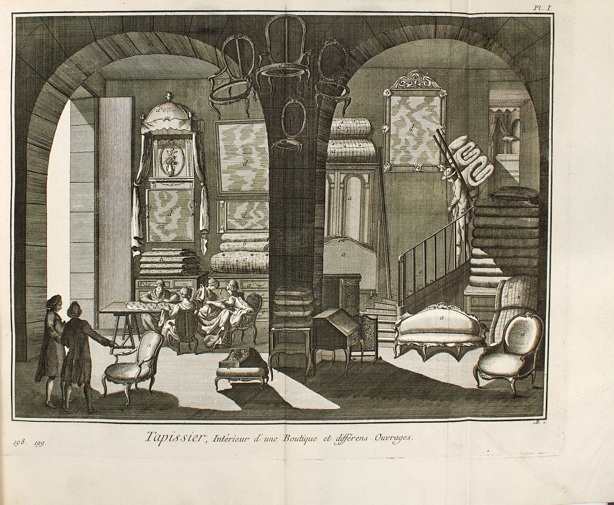 Lot image - [APPLIED ARTS - TAPESTRY]  [DIDEROT, DENIS and JEAN LE ROND DALEMBERT]. [Three parts extracted from Volume VIII of the Encyclopédie, ou Dictionnaire Raisonné des Sciences, des Arts et des Métiers