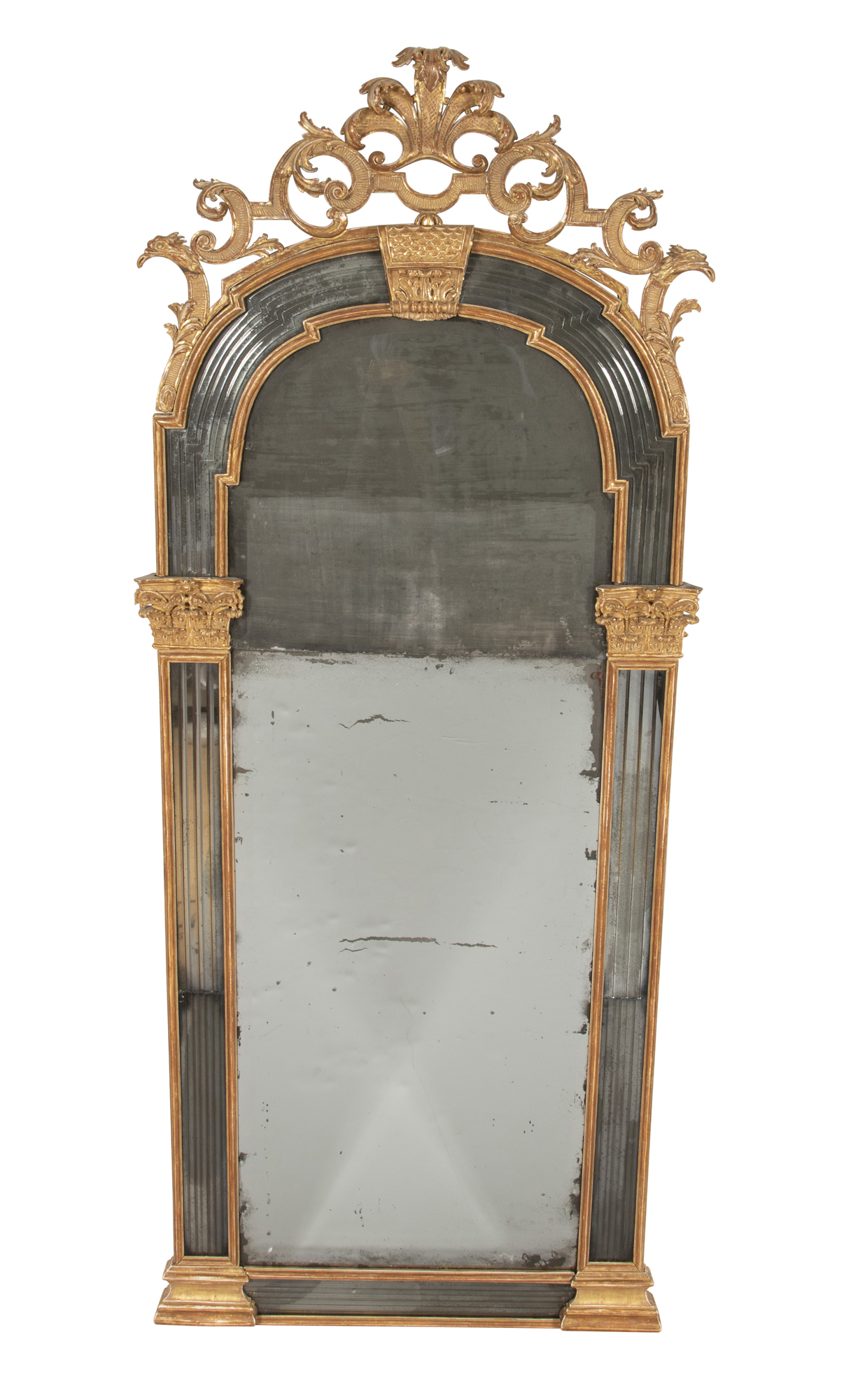 Lot image - George I Giltwood Pier Mirror