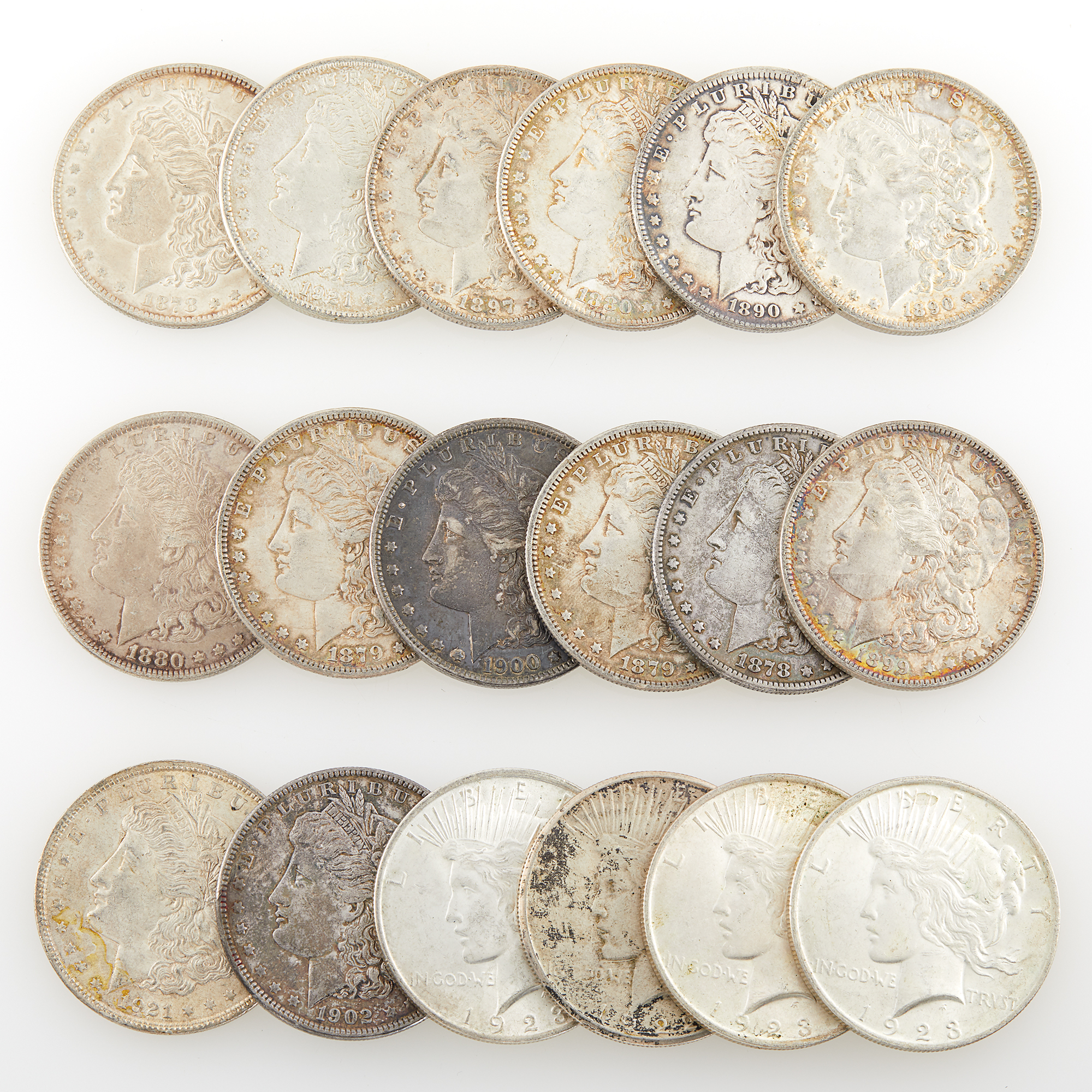 Lot image - United States Morgan and Peace Dollar Group