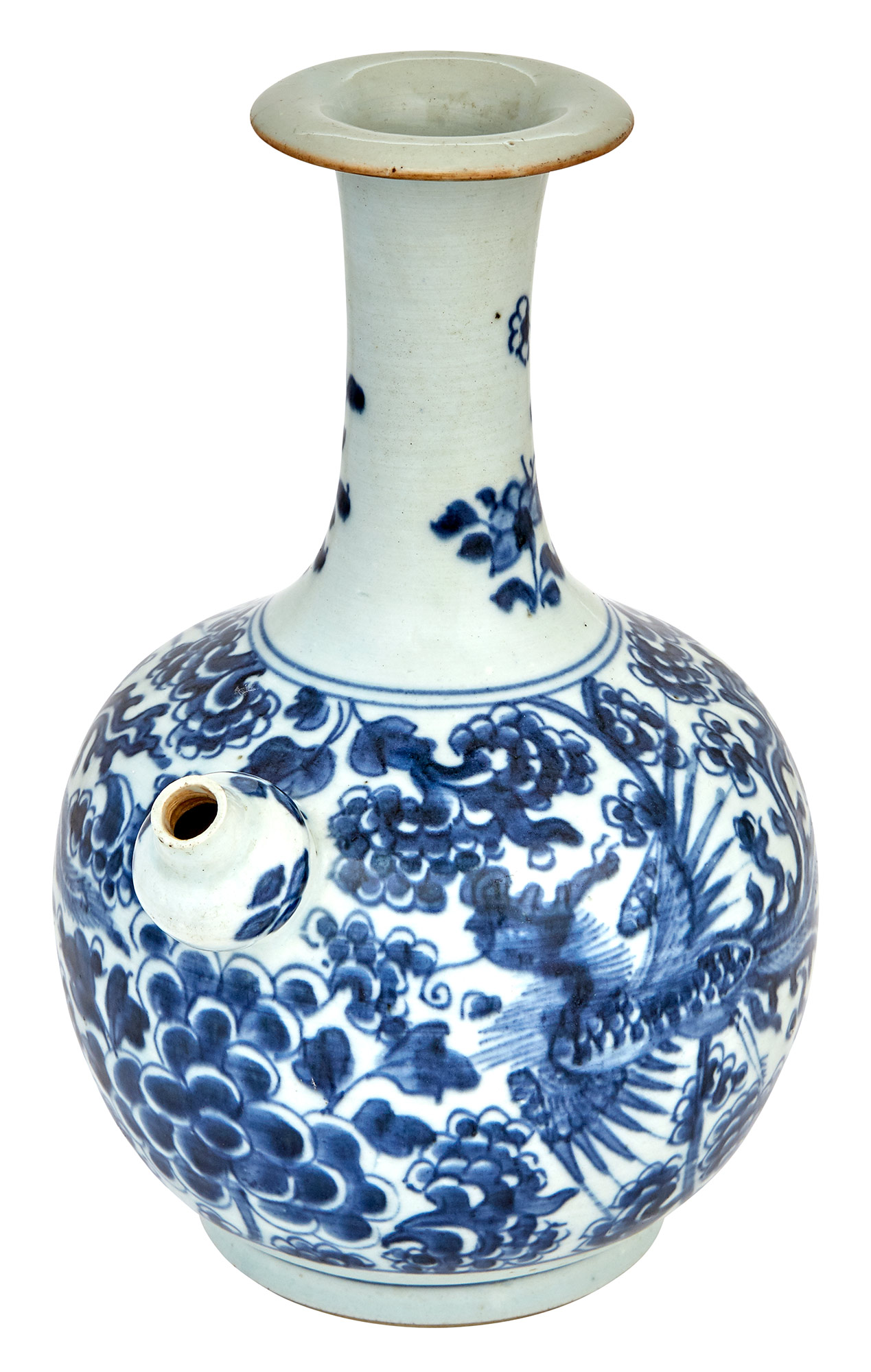 Lot image - Chinese Blue and White Glazed Porcelain Kendi