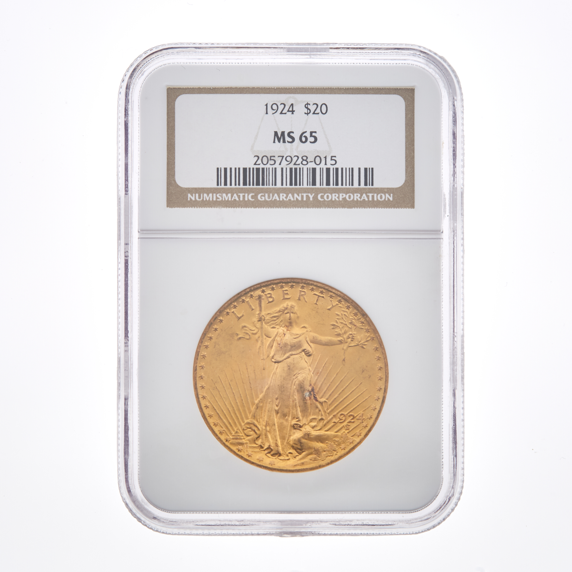 Lot image - United States 1924 $20 St. Gaudens NGC MS65