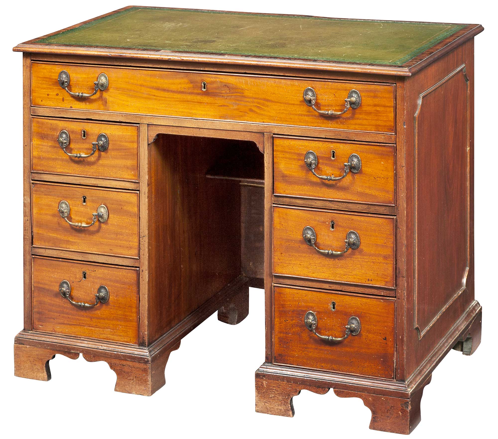 Lot image - George III Mahogany Kneehole Desk