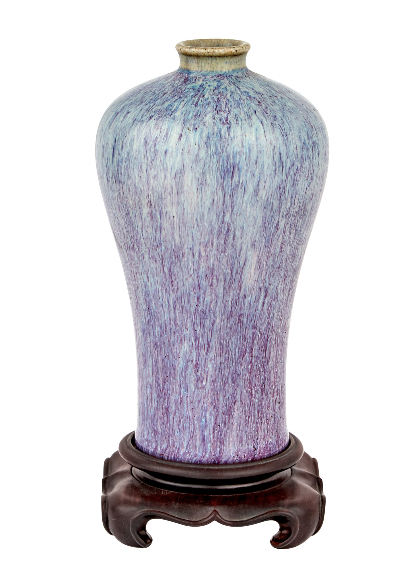 Lot image - Chinese Flambe Glazed Porcelain Meiping