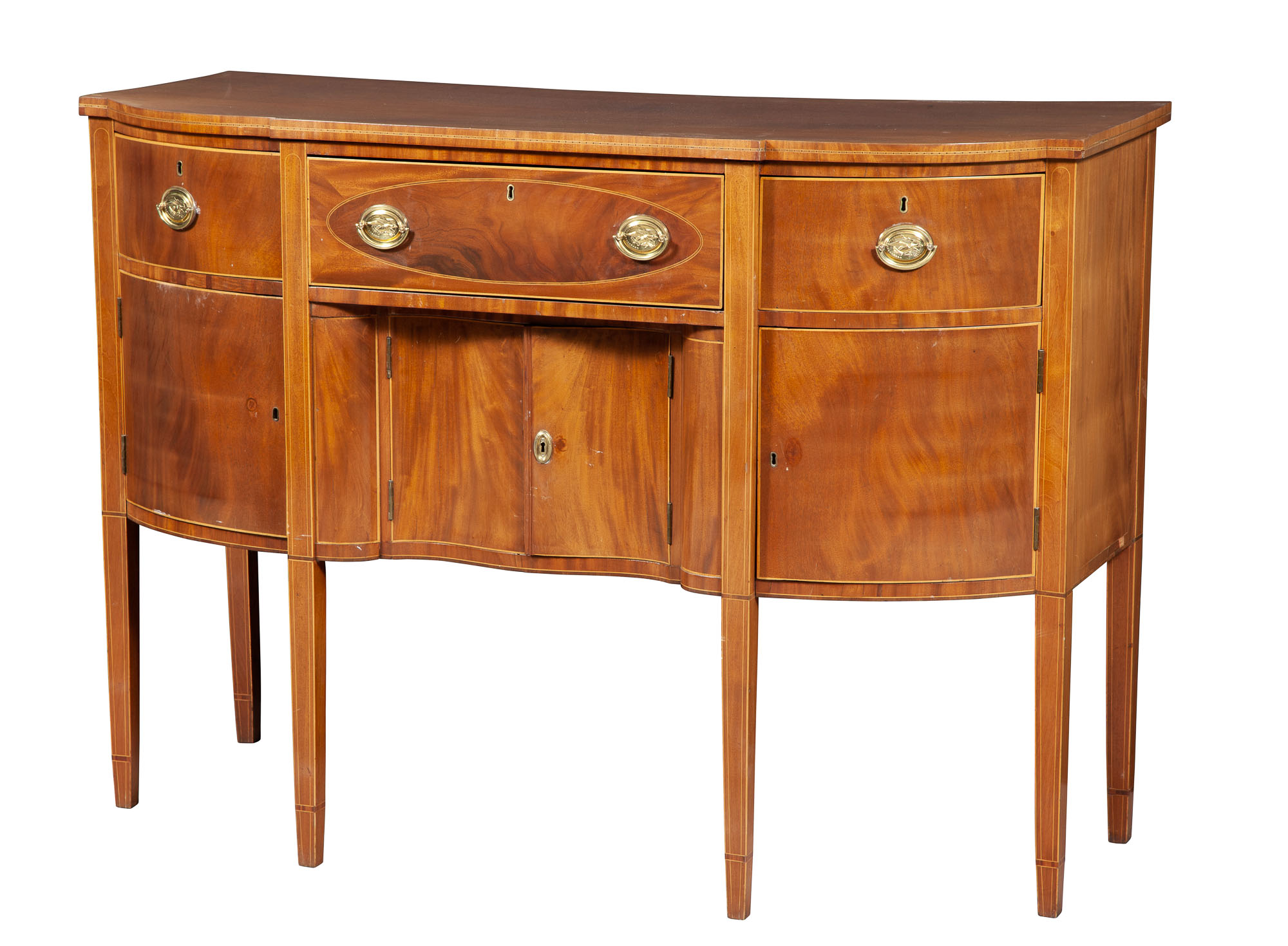 Lot image - Federal Inlaid Mahogany Sideboard