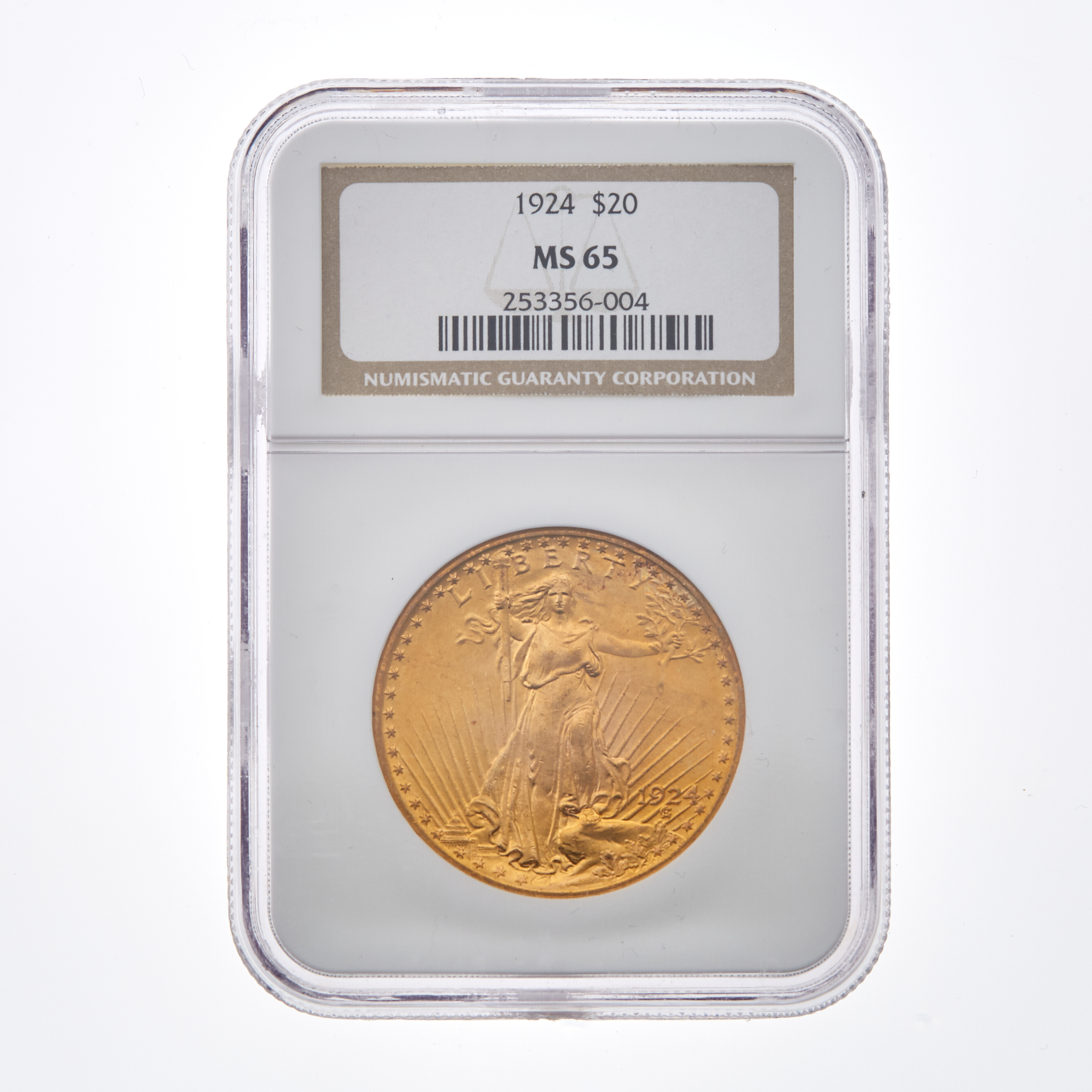 Lot image - United States 1924 $20 St. Gaudens NGC MS65