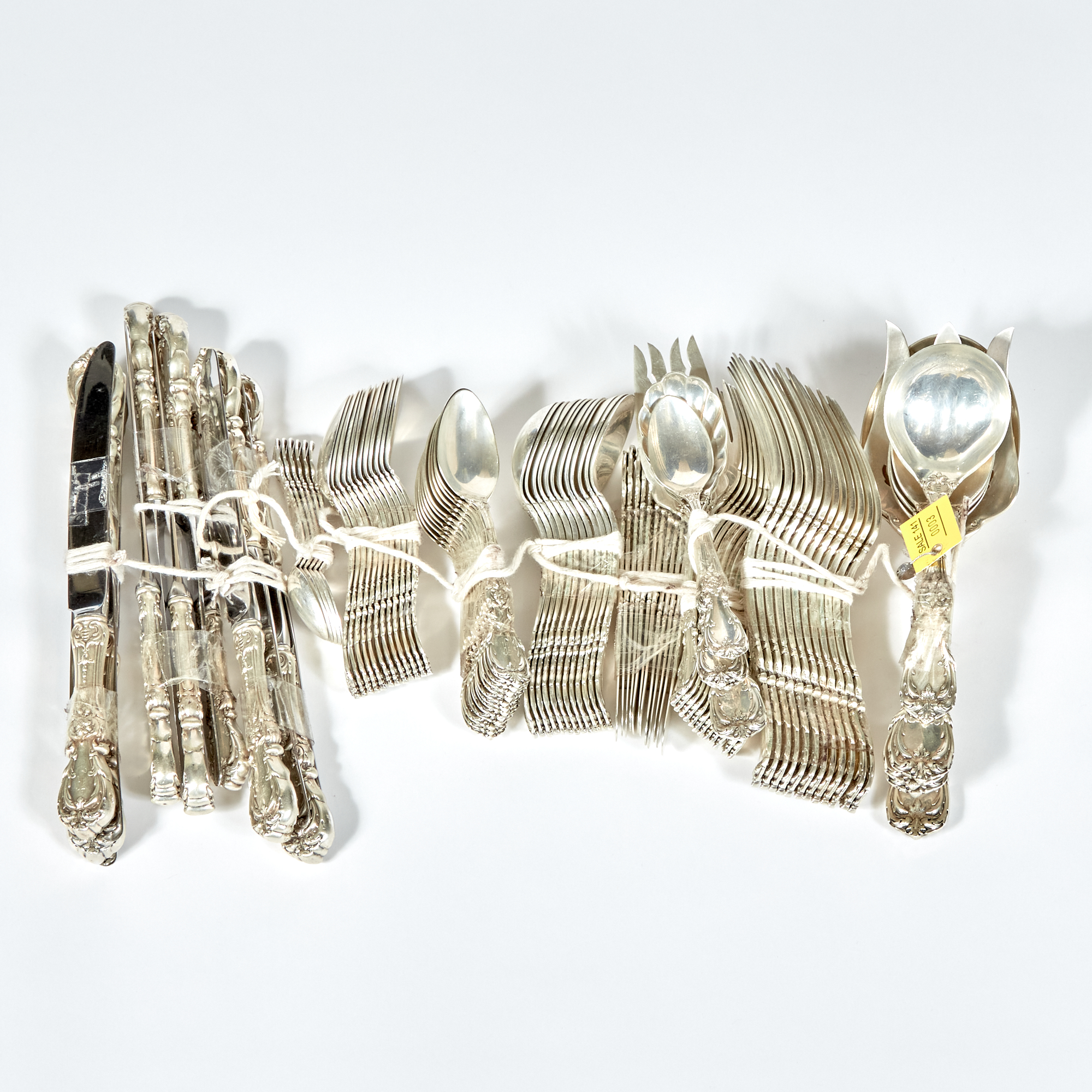 Lot image - 89 Pieces of Silverware, 136 ozs., 13 handles, Reed and Barton