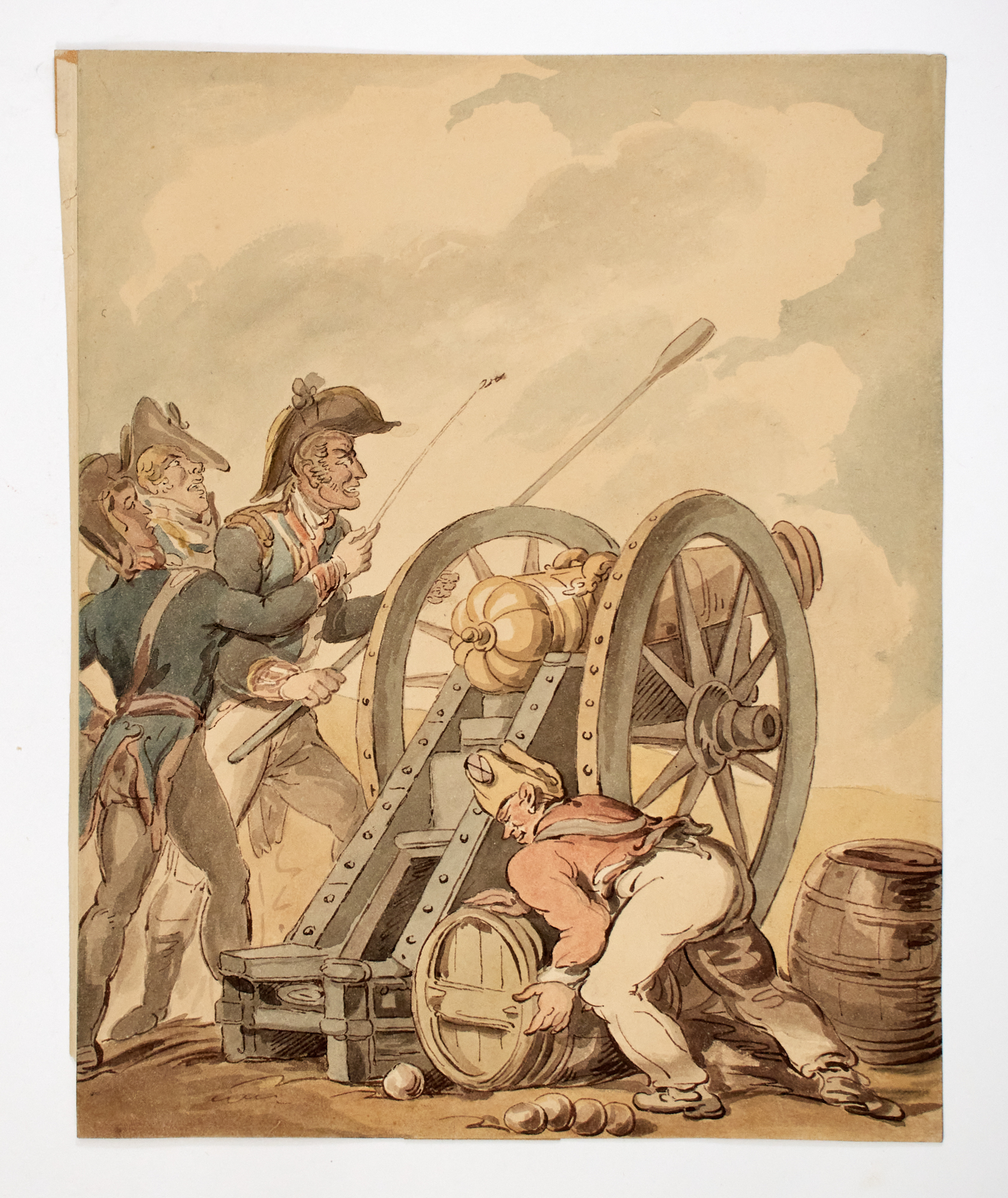 Lot image - [ROWLANDSON, THOMAS]  Two Watercolors.