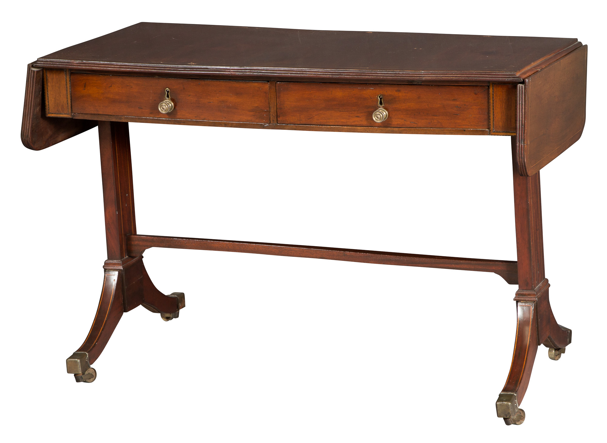 Lot image - Regency Inlaid Mahogany Sofa Table