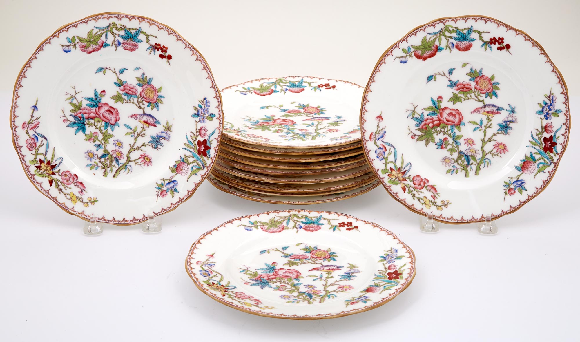 Lot image - Set of Twelve Mintons Cuckoo