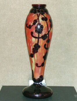 Lot image - Le Verre Francais Cameo Glass Vase