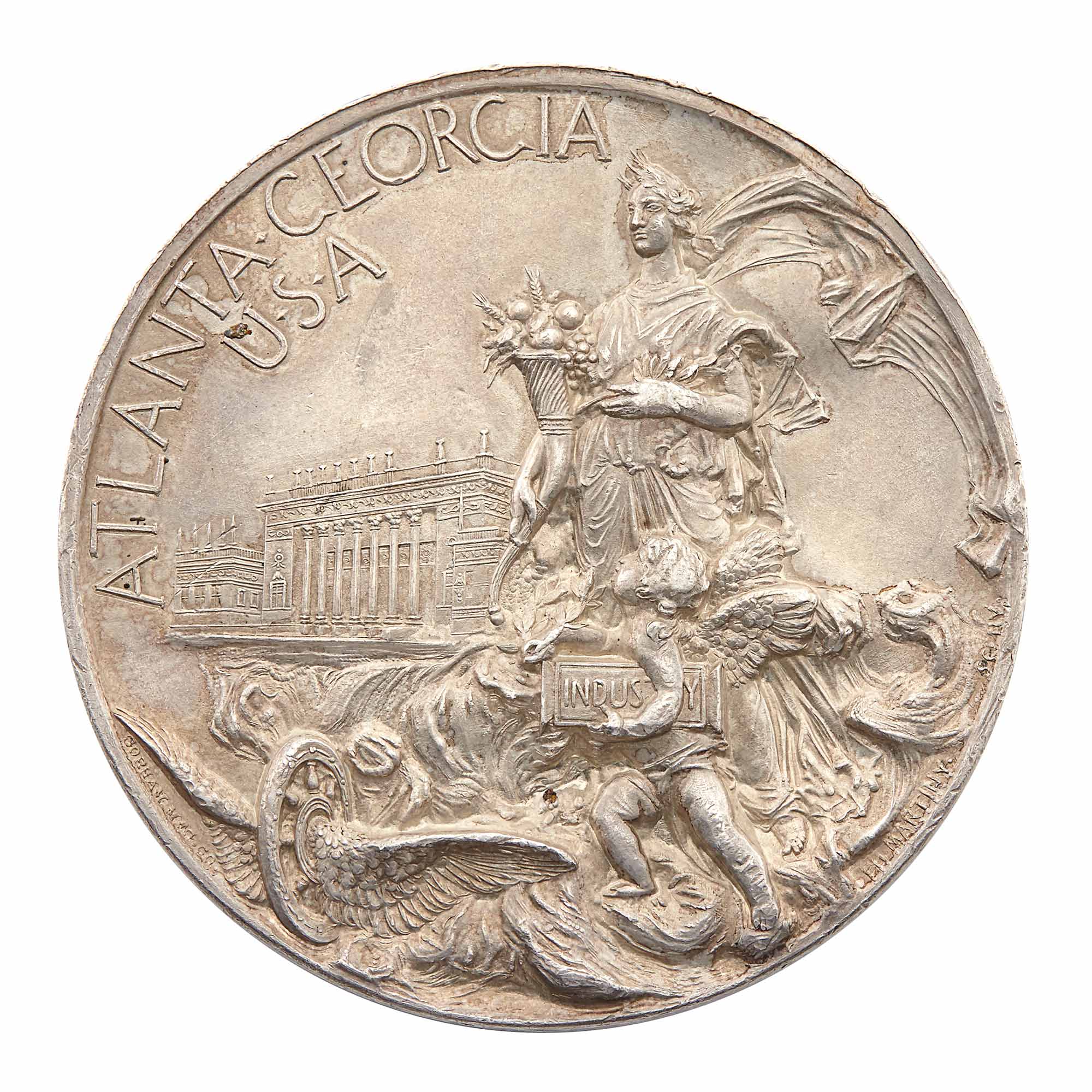 Lot image - United States 1895 Cotton States and International Exposition Silver Medal, Atlanta, GA
