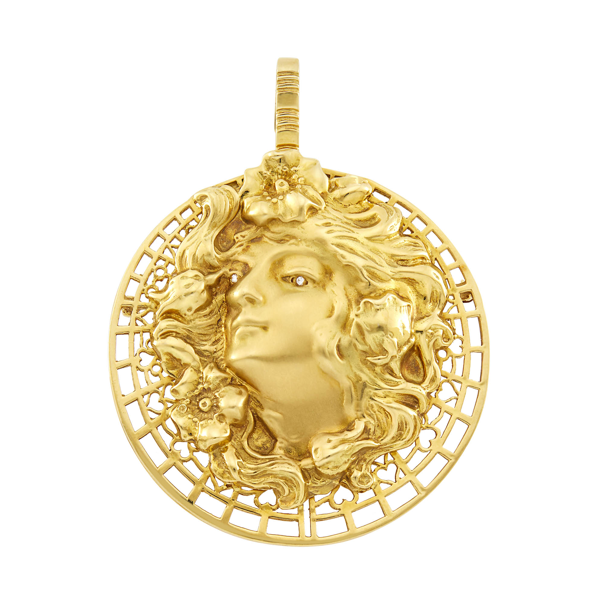 Lot image - Peter Lindeman Gold Pendant-Brooch