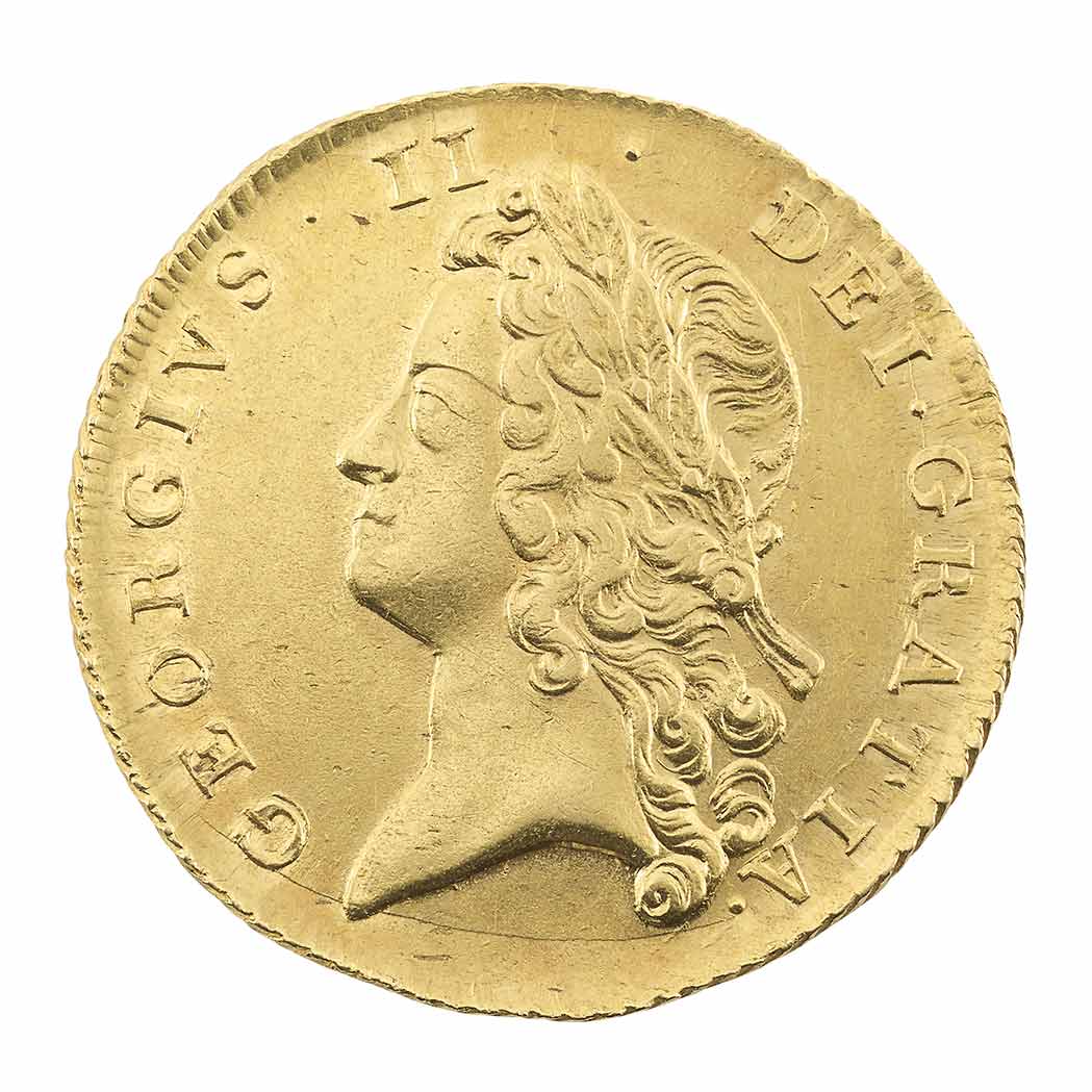 Lot image - Great Britain George II 1738 Two Guineas Fr. 201 Seaby 3667