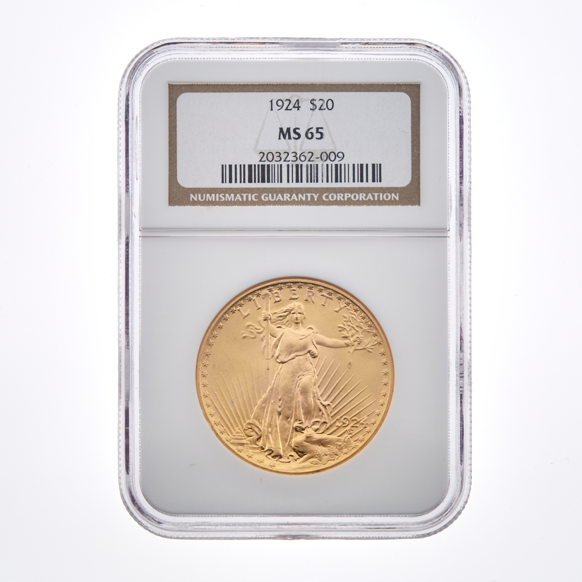 Lot image - United States 1924 $20 St. Gaudens NGC MS65