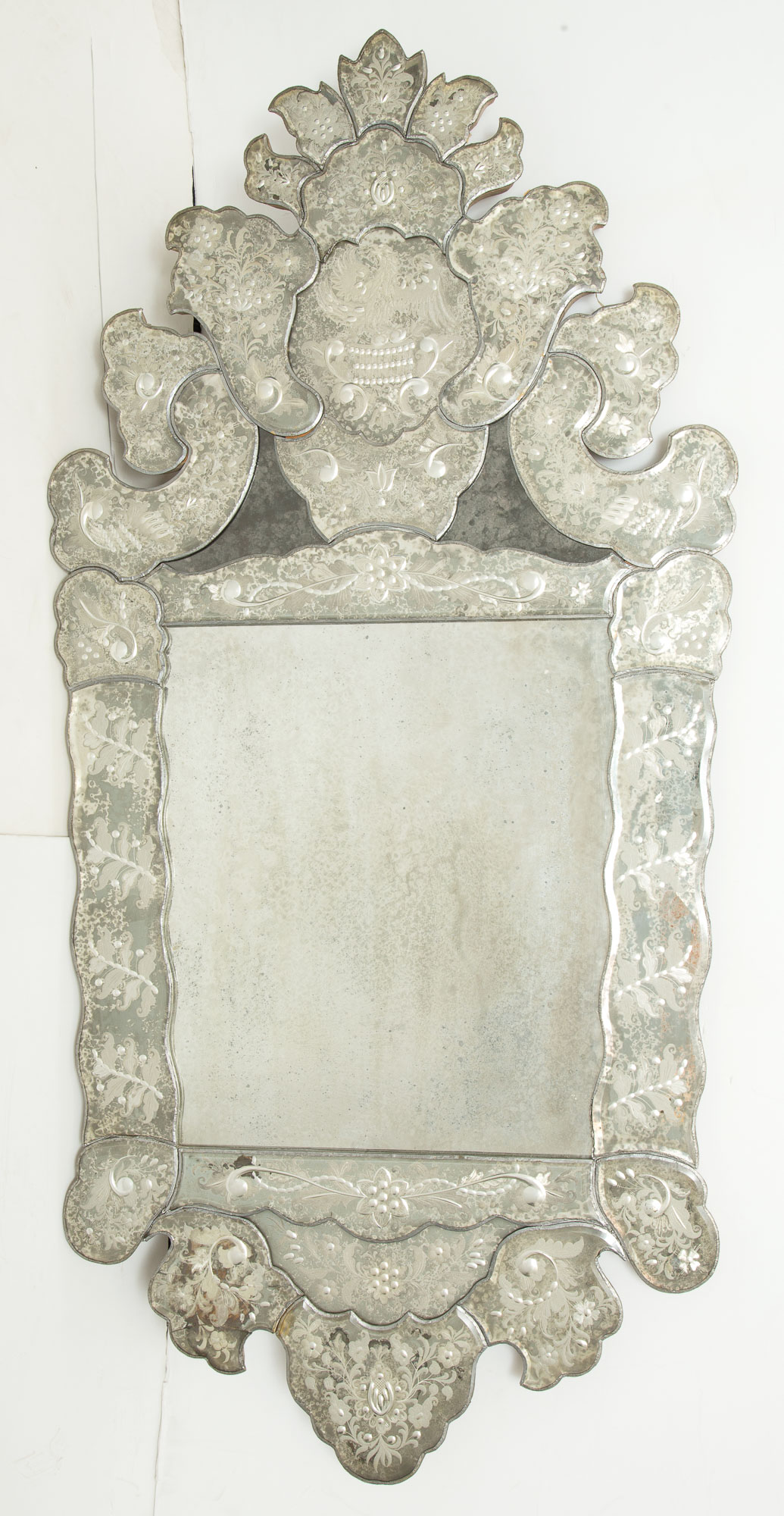 Lot image - Venetian Etched-Glass Mirror