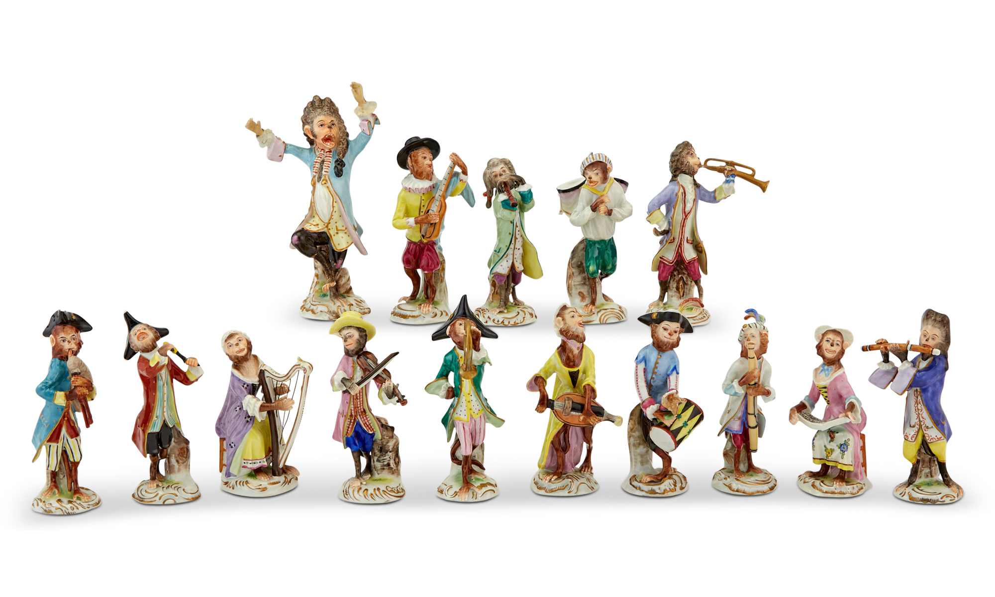 Lot image - Dresden Porelain Monkey Band
