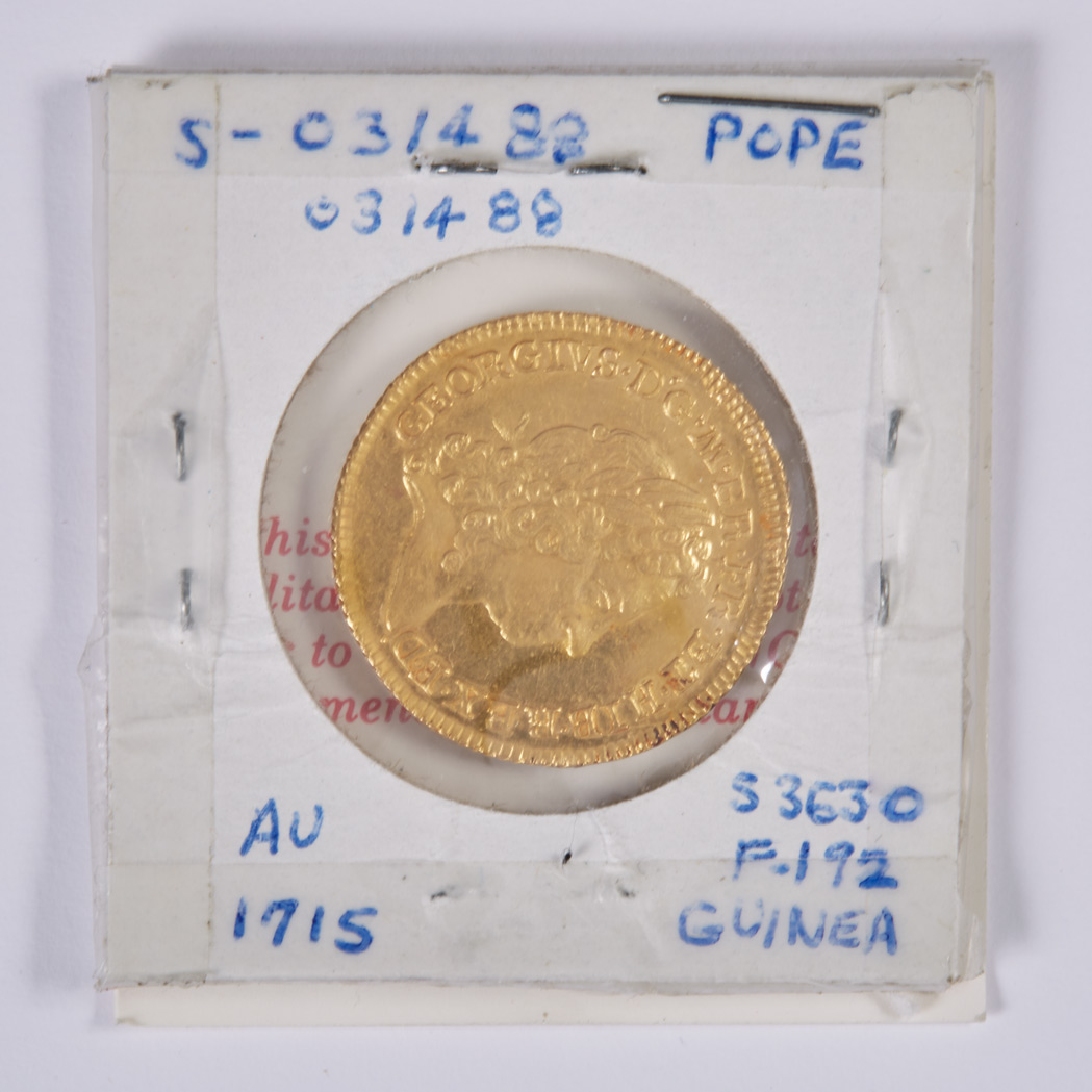 Lot image - Great Britain George I 1715 Guinea Fr. 192 Seaby 3630