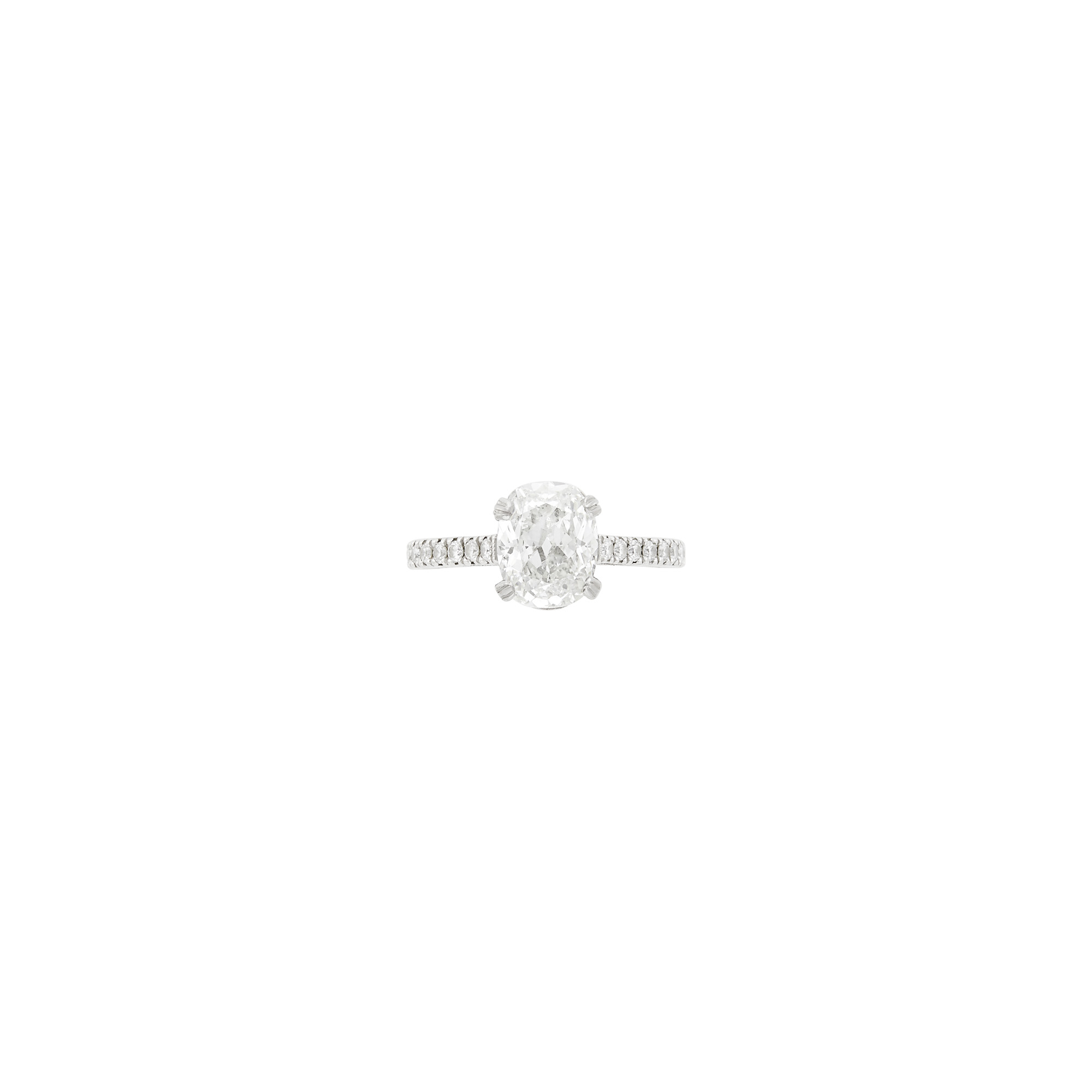 Lot image - Platinum and Diamond Ring