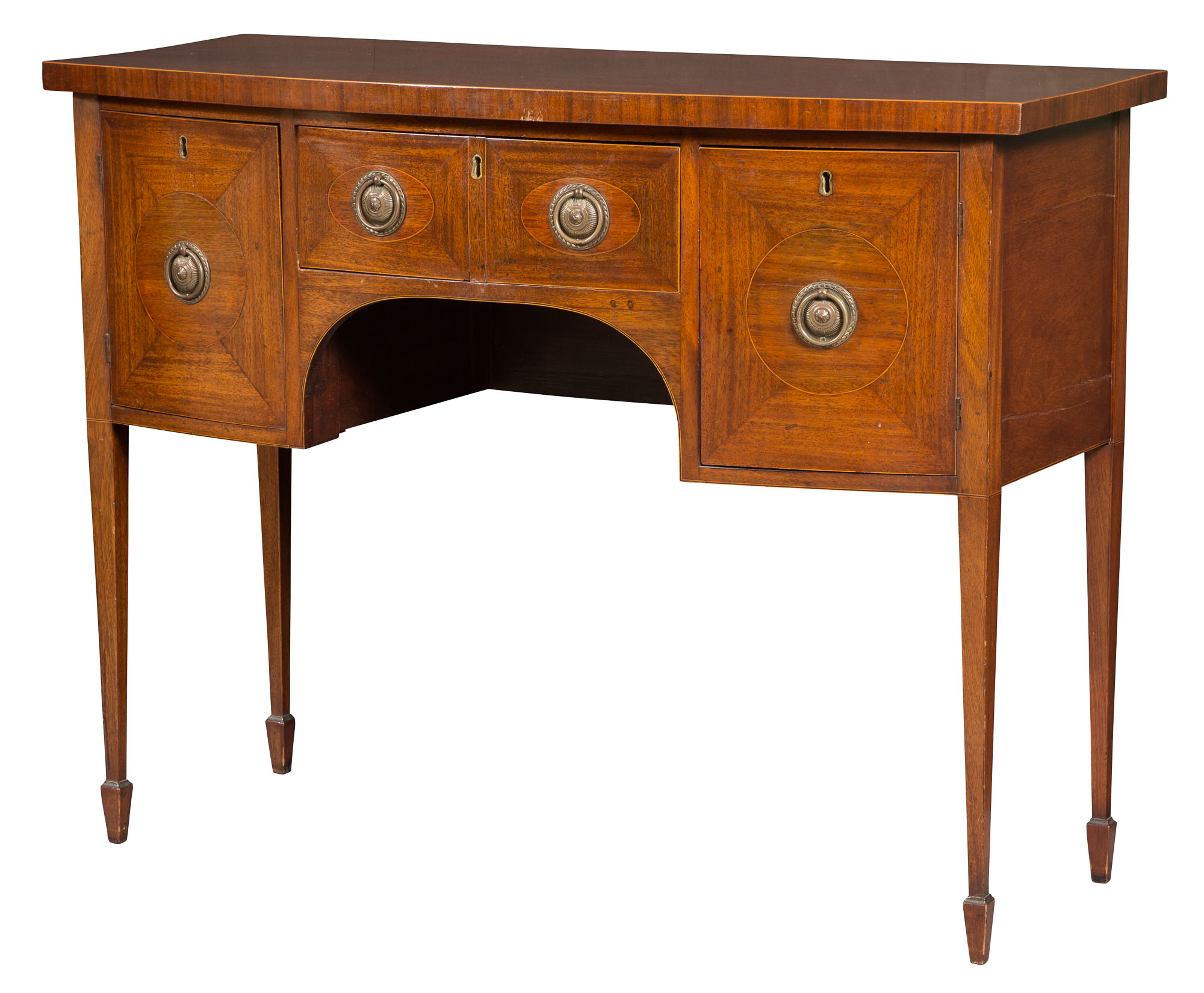 Lot image - George III Style Inlaid Mahogany Sideboard