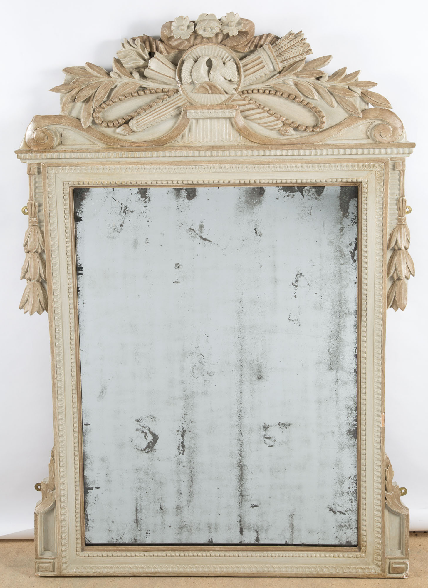 Lot image - Continental Neoclassical Painted Mirror