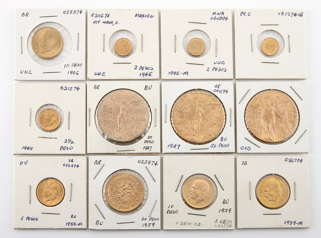 Lot image - Mexico Group of Gold Coins