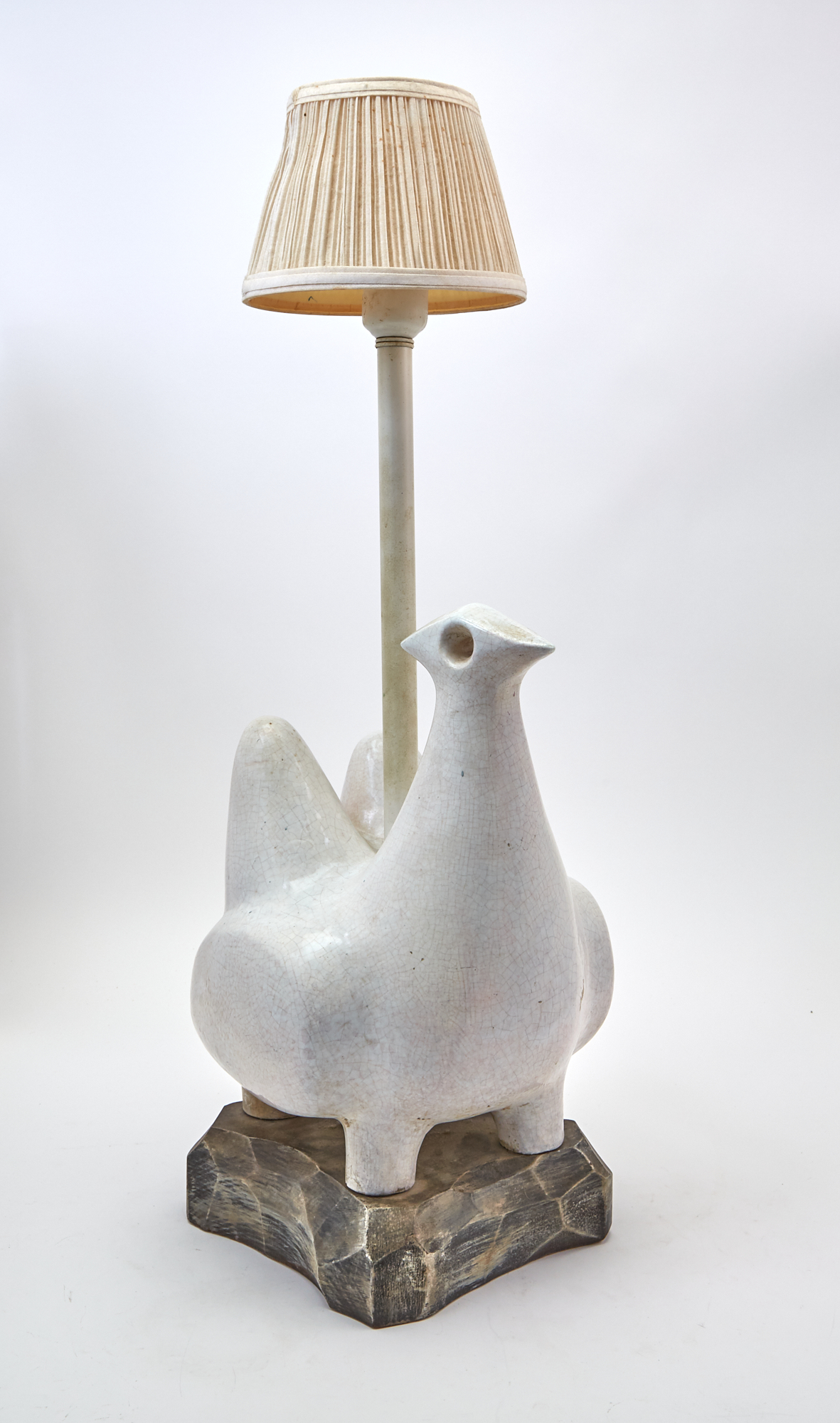 Lot image - Georges Jouve Ceramic Figural Table Lamp
