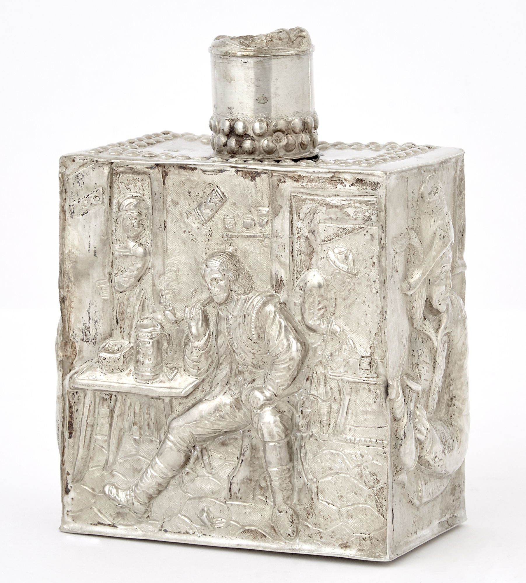 Lot image - Dutch Silver Tea Caddy