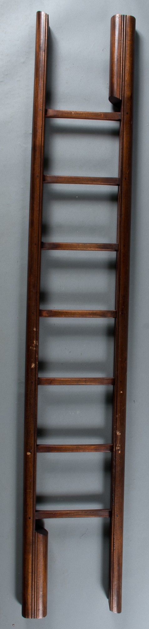 Lot image - English Mahogany Folding Library Pole/Ladder