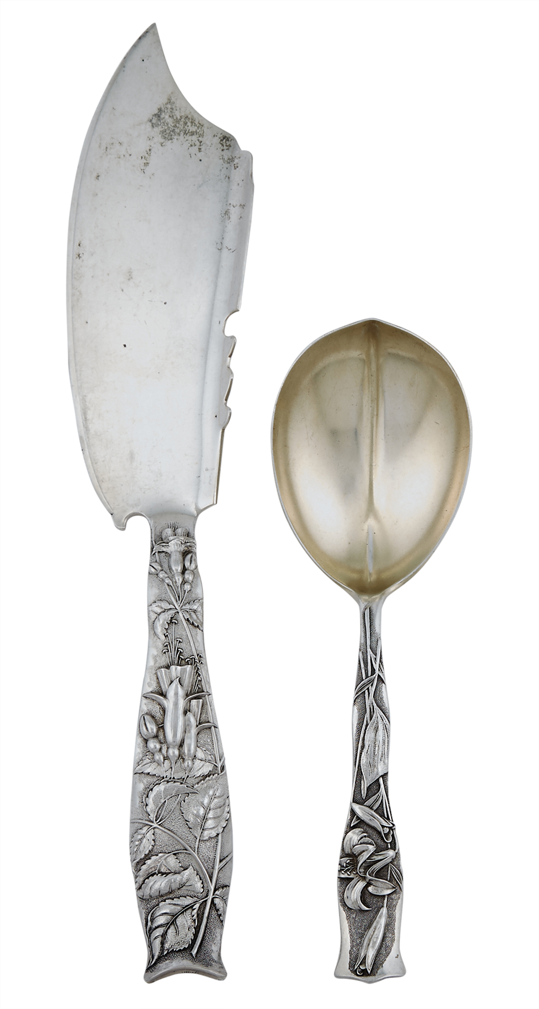 Lot image - Two George W. Shiebler & Co. Sterling Silver Serving Pieces