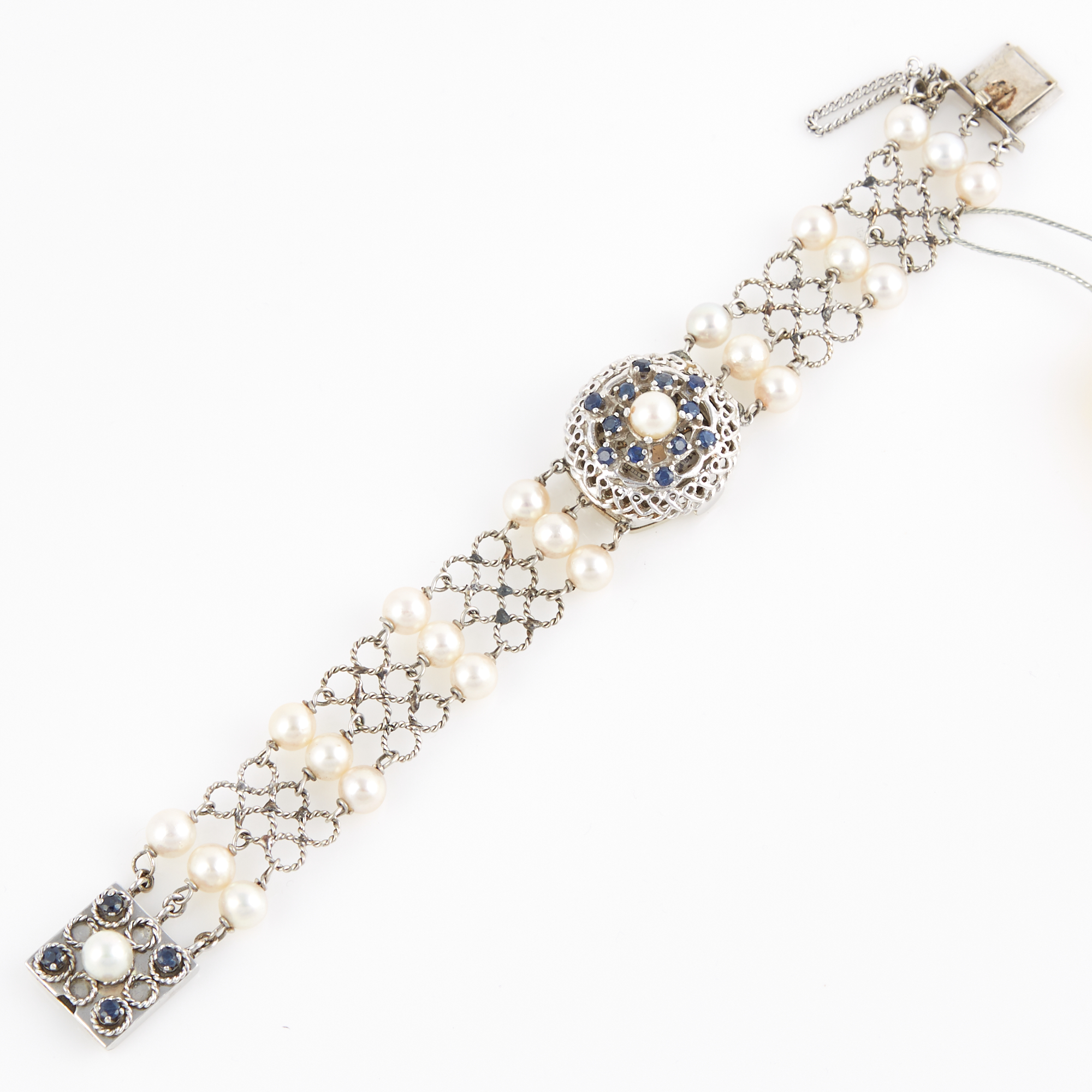 Lot image - Ladys Gold, Bead and Stone Bracelet Watch, 17 Jewels, Bulova, 14K 16 dwt. all