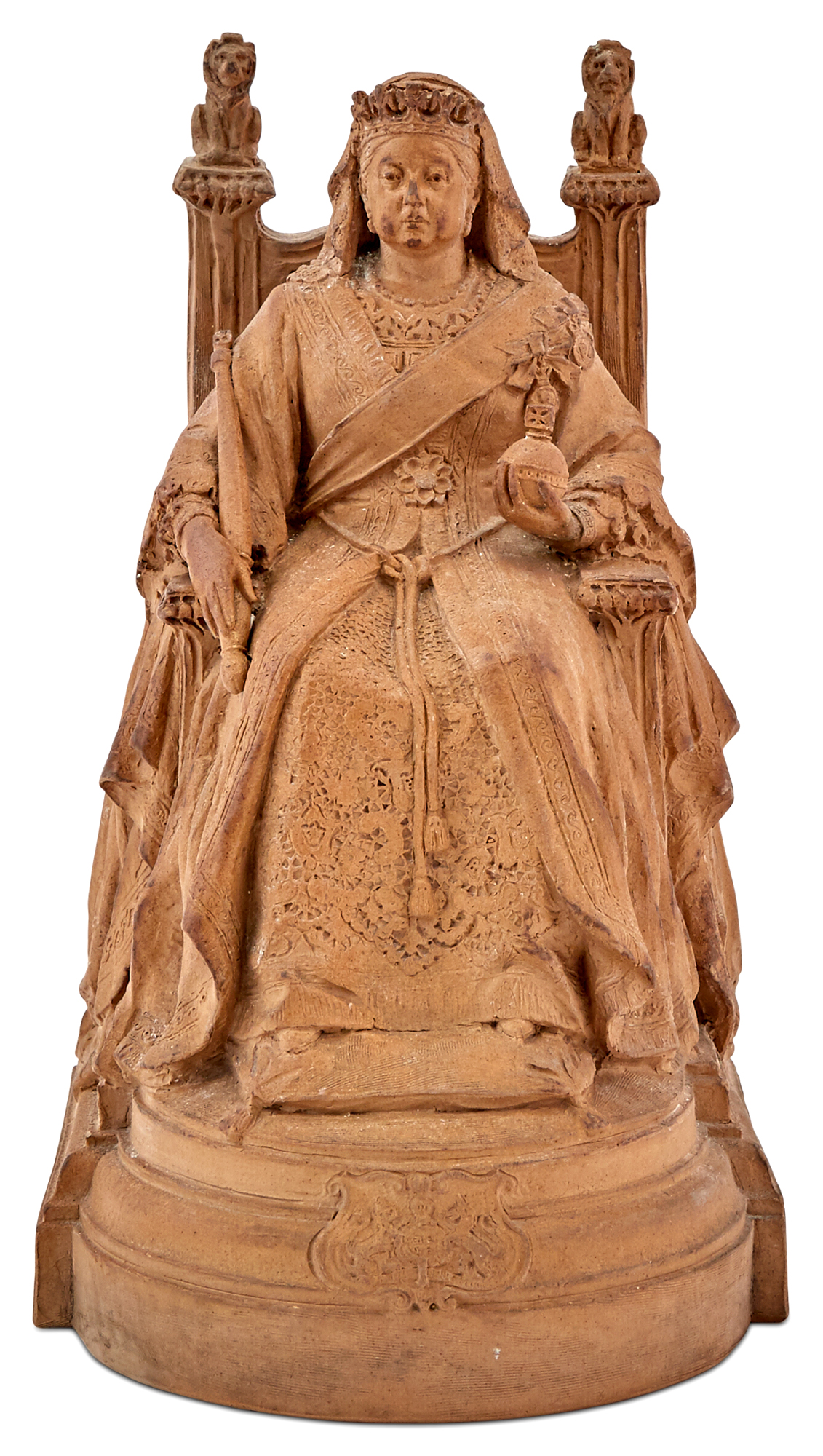 Lot image - Doulton Lambeth Terracotta Commemorative Figure of Queen Victoria