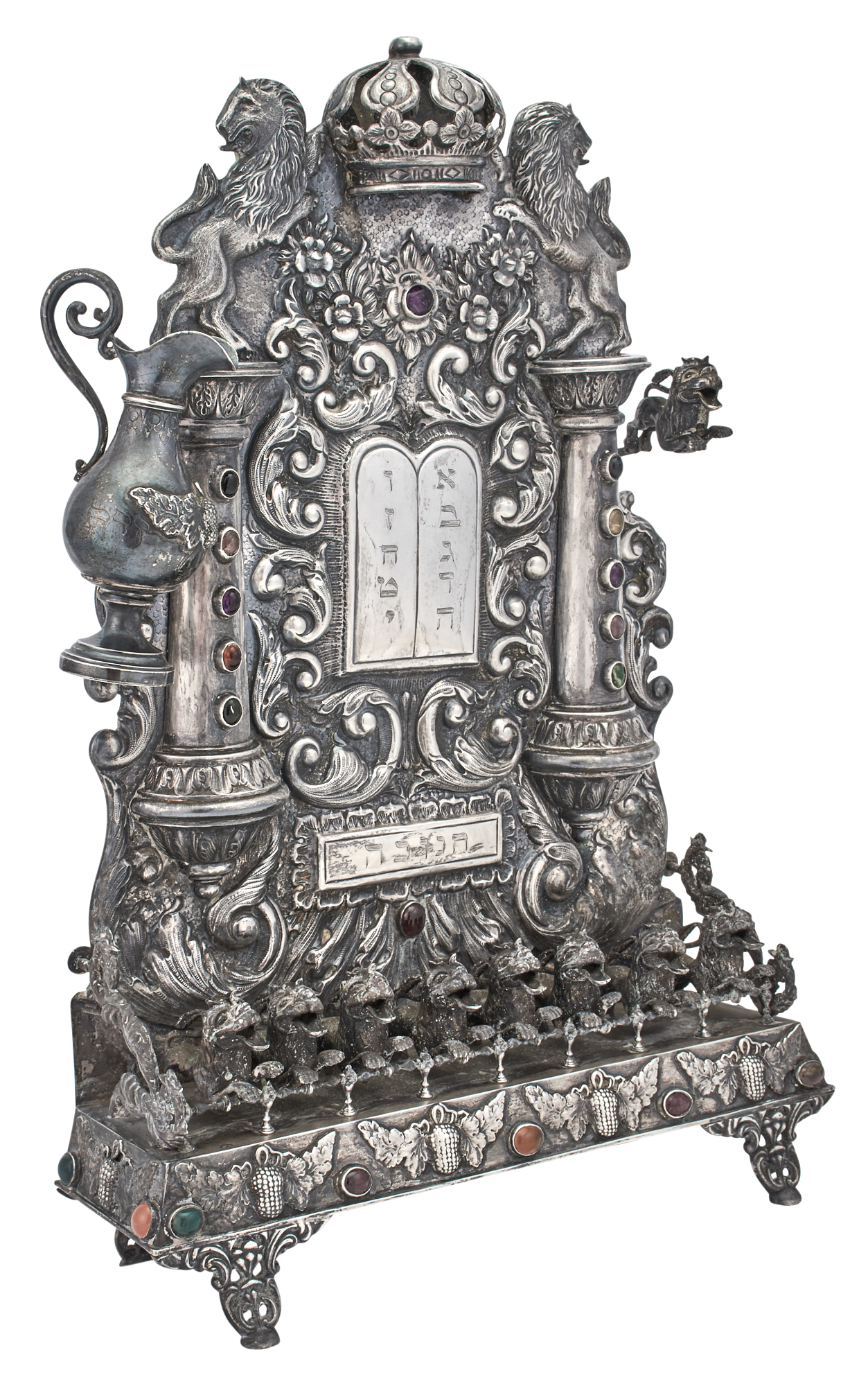 Lot image - Continental Silver Menorah
