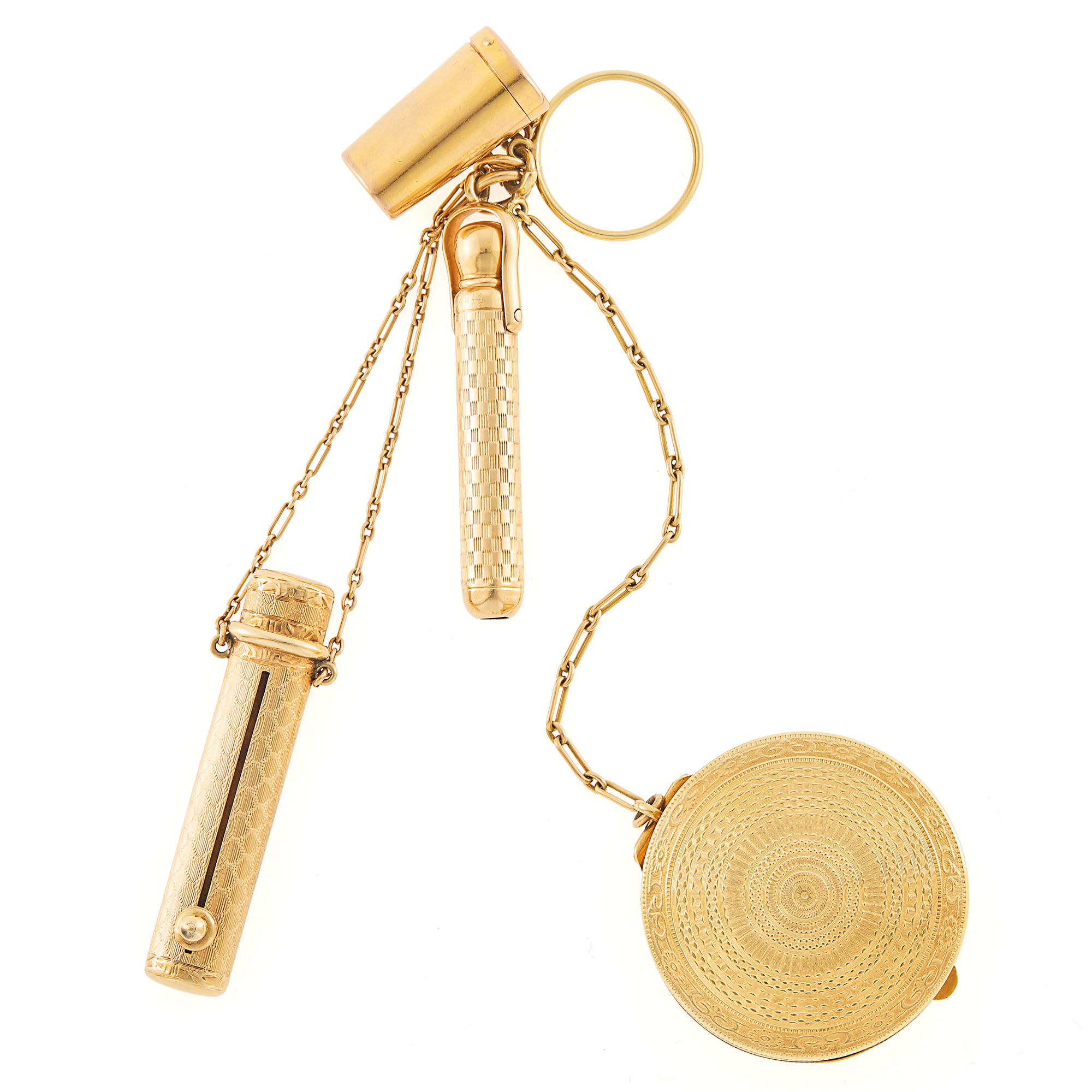 Lot image - Gold and Low Karat Gold Chatelaine