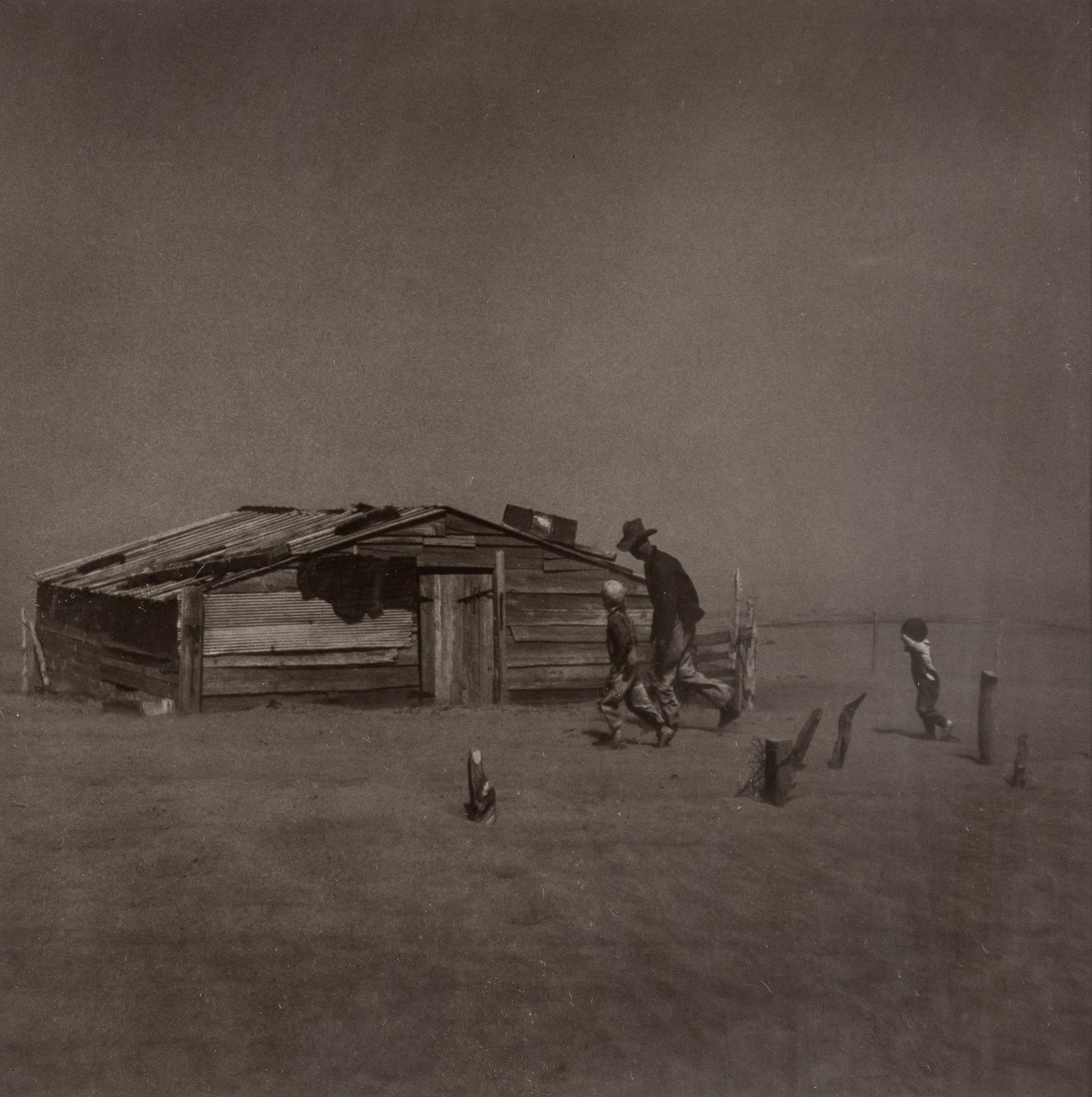 Lot image - ROTHSTEIN, ARTHUR (1915-1985)  Dust storm, Cimarron County, Oklahoma