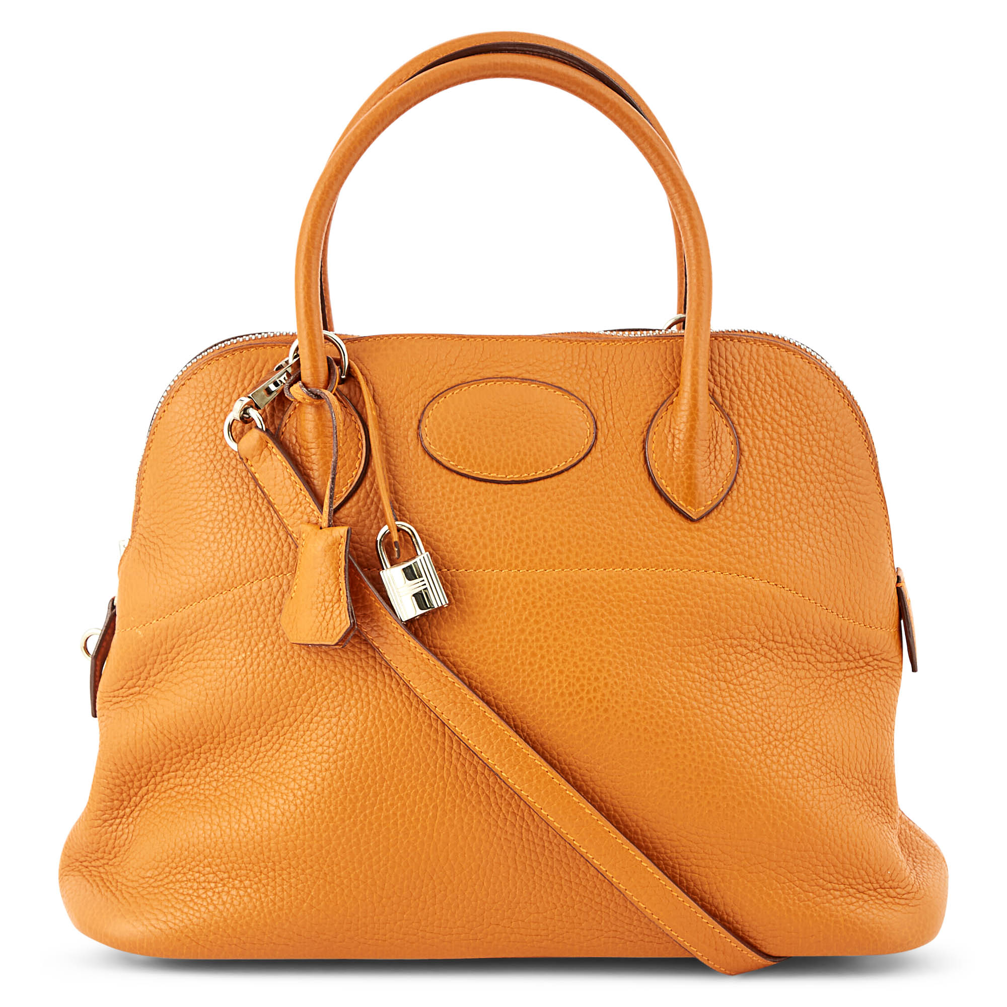 Lot image - Hermès Orange Togo Leather Bolide 31 Bag
